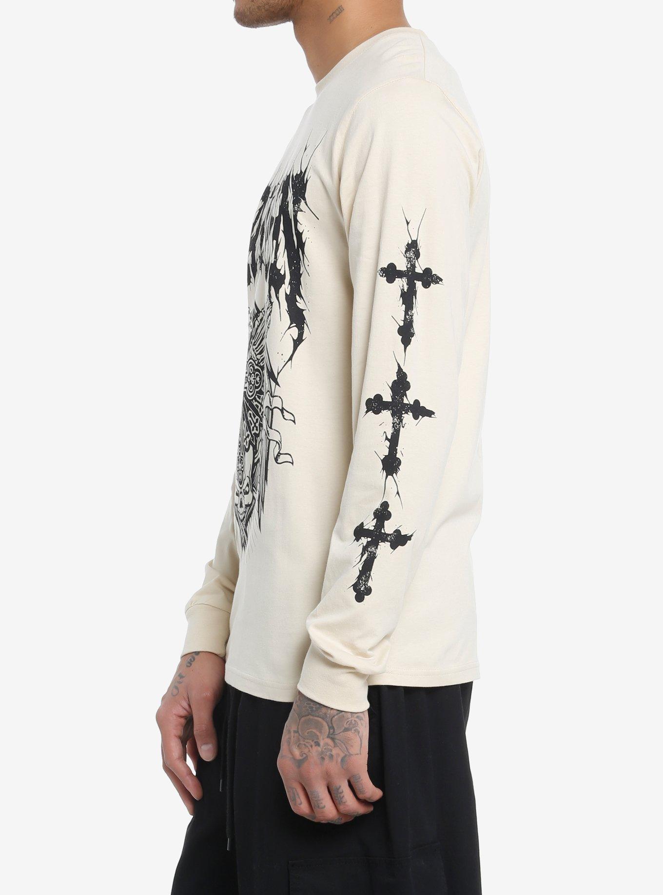 Fallen Cross Long-Sleeve T-Shirt, BLACK, alternate