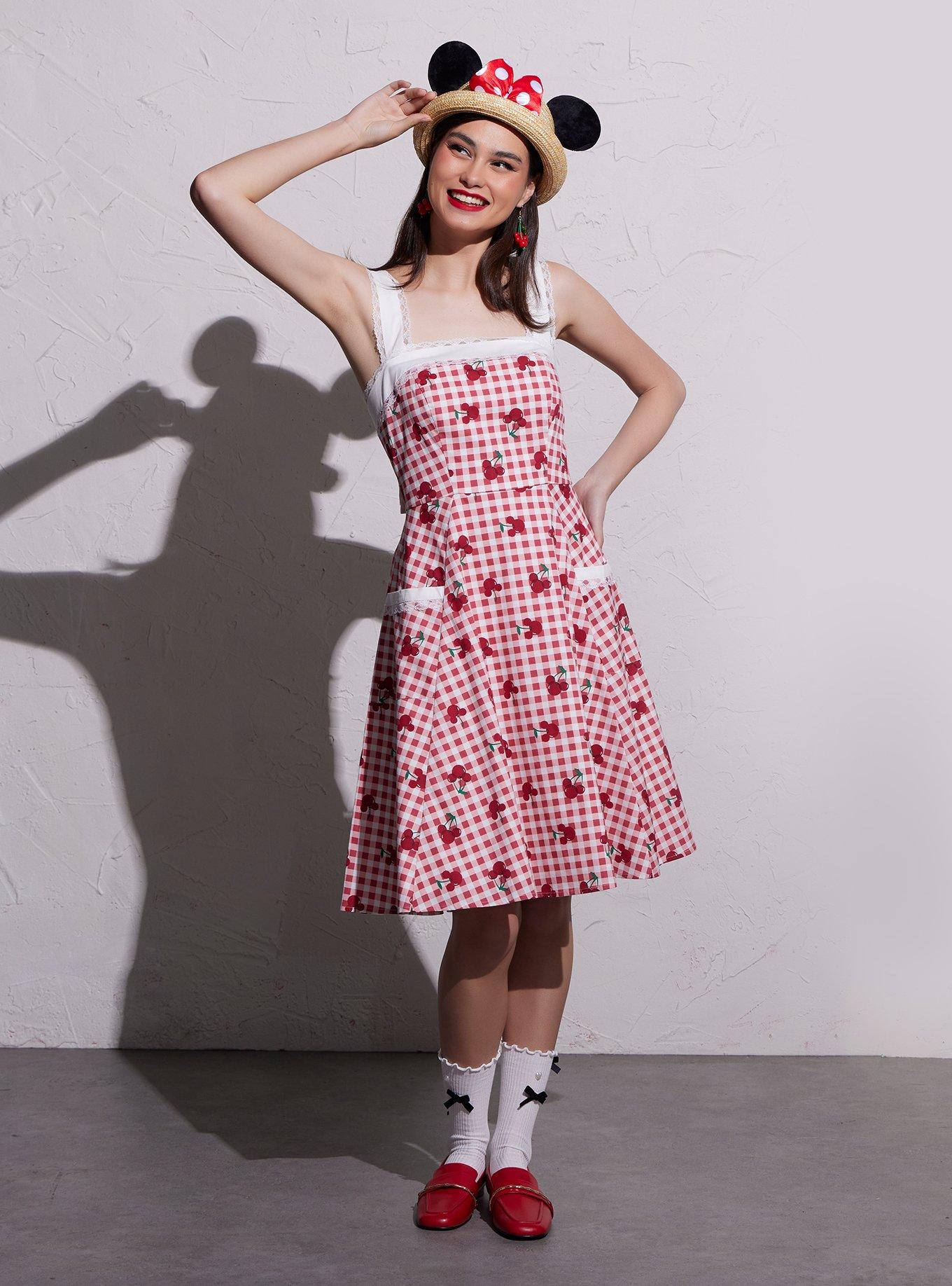Her Universe Disney Mickey Mouse Cherry Gingham Retro Dress, MULTI, alternate