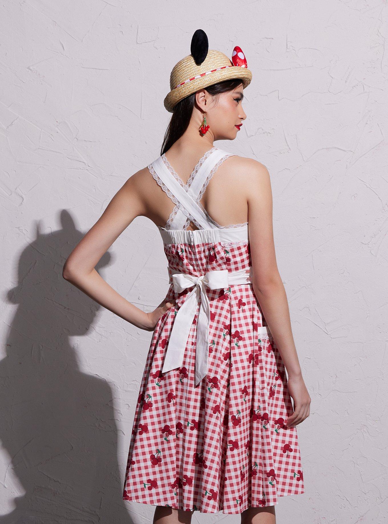 Her Universe Disney Mickey Mouse Cherry Gingham Retro Dress, MULTI, alternate