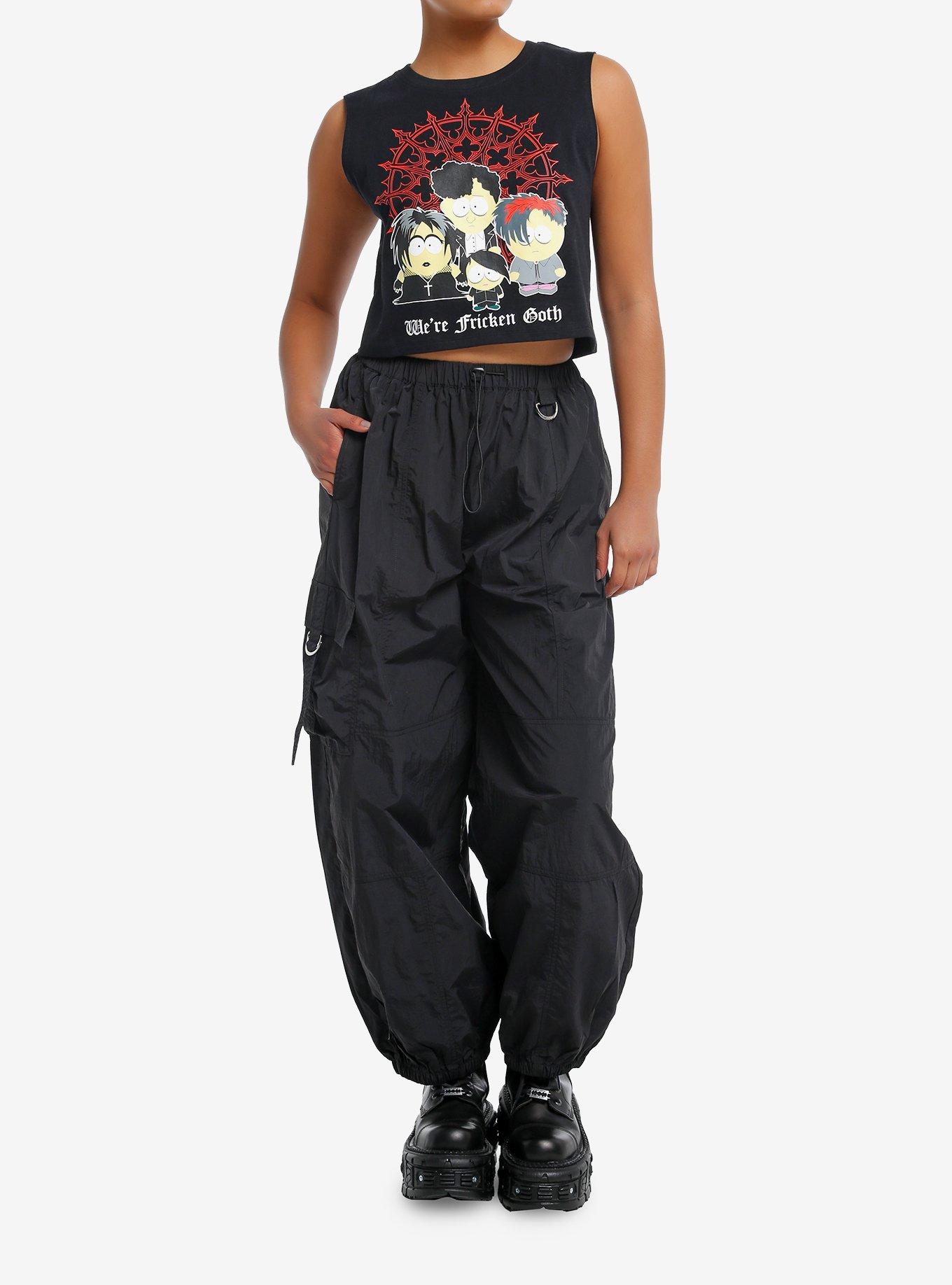 South Park Goth Kids Girls Crop Muscle Tank Top, MULTI, alternate