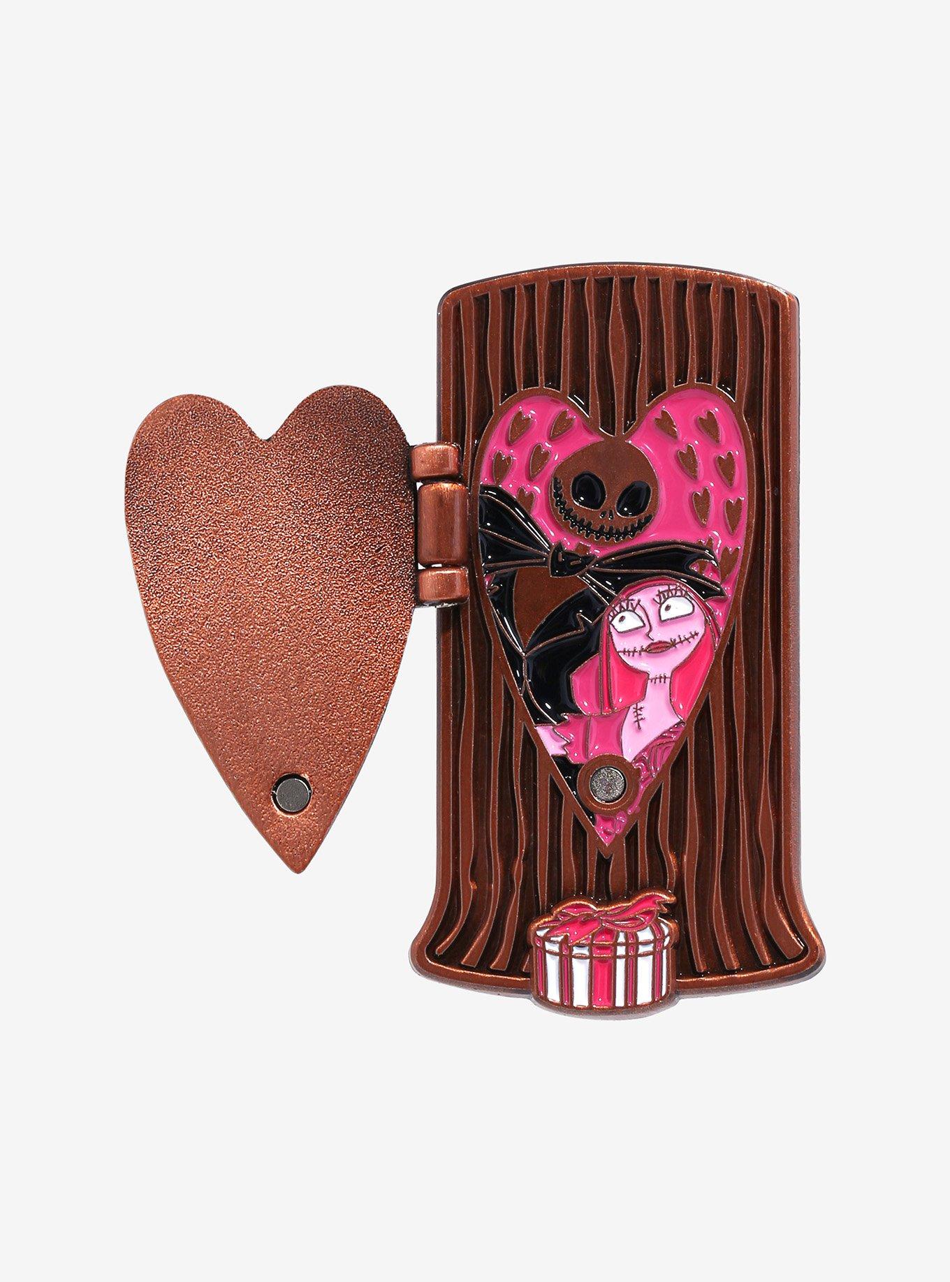 Disney The Nightmare Before Christmas Valentine's Day Door Hinge Enamel Pin - BoxLunch Exclusive, , alternate
