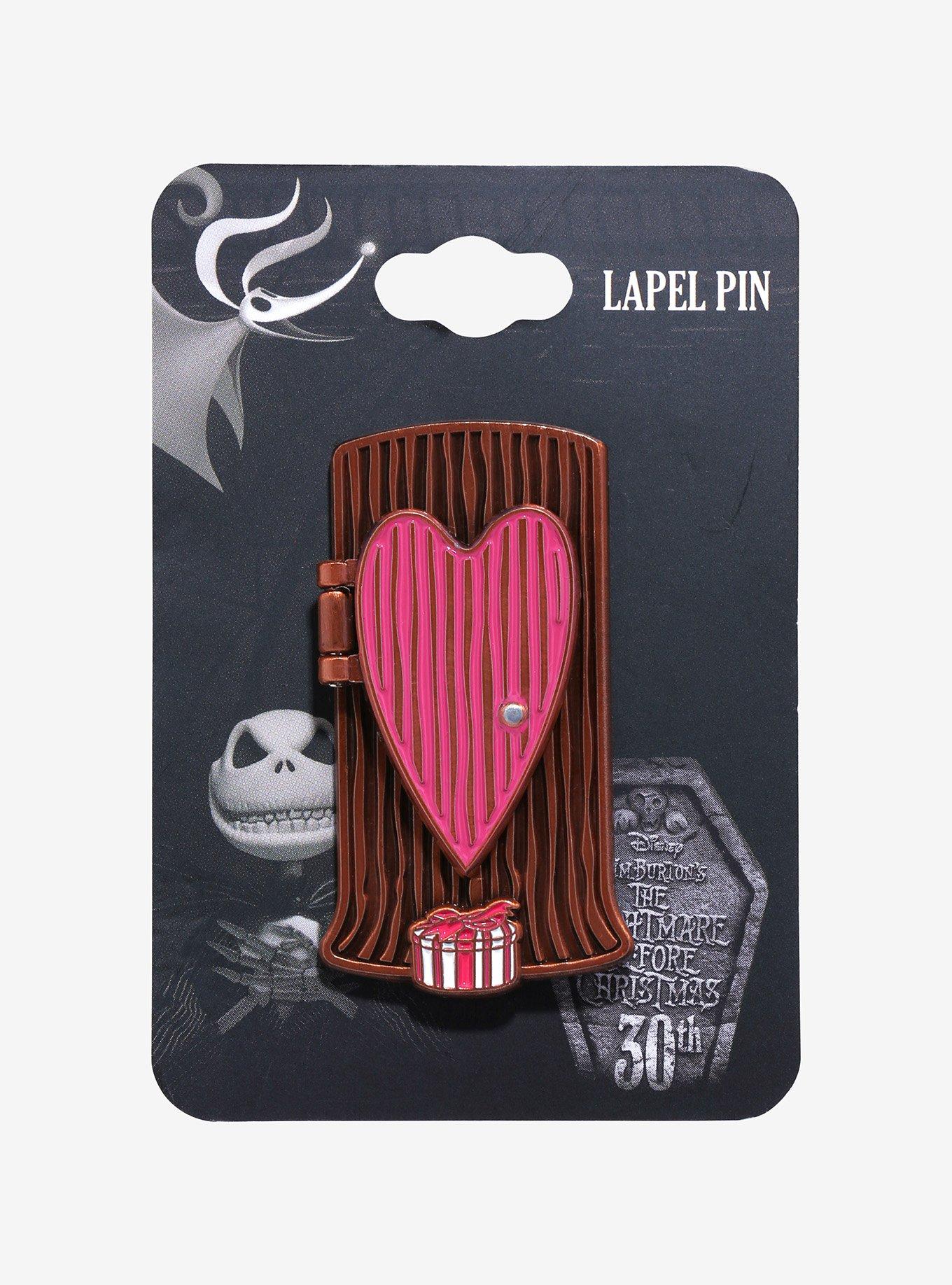 Disney The Nightmare Before Christmas Valentine's Day Door Hinge Enamel Pin - BoxLunch Exclusive, , alternate