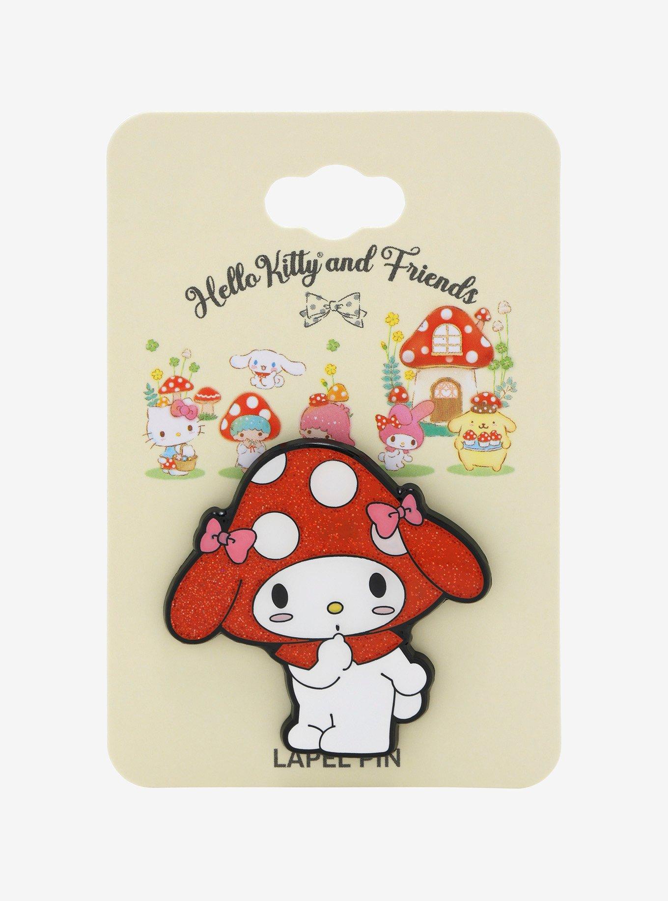 My Melody Mushroom Glitter Enamel Pin, , alternate