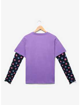 Sanrio Kuromi Mesh Layered Long Sleeve Women's T Shirt — BoxLunch Exclusive, , hi-res