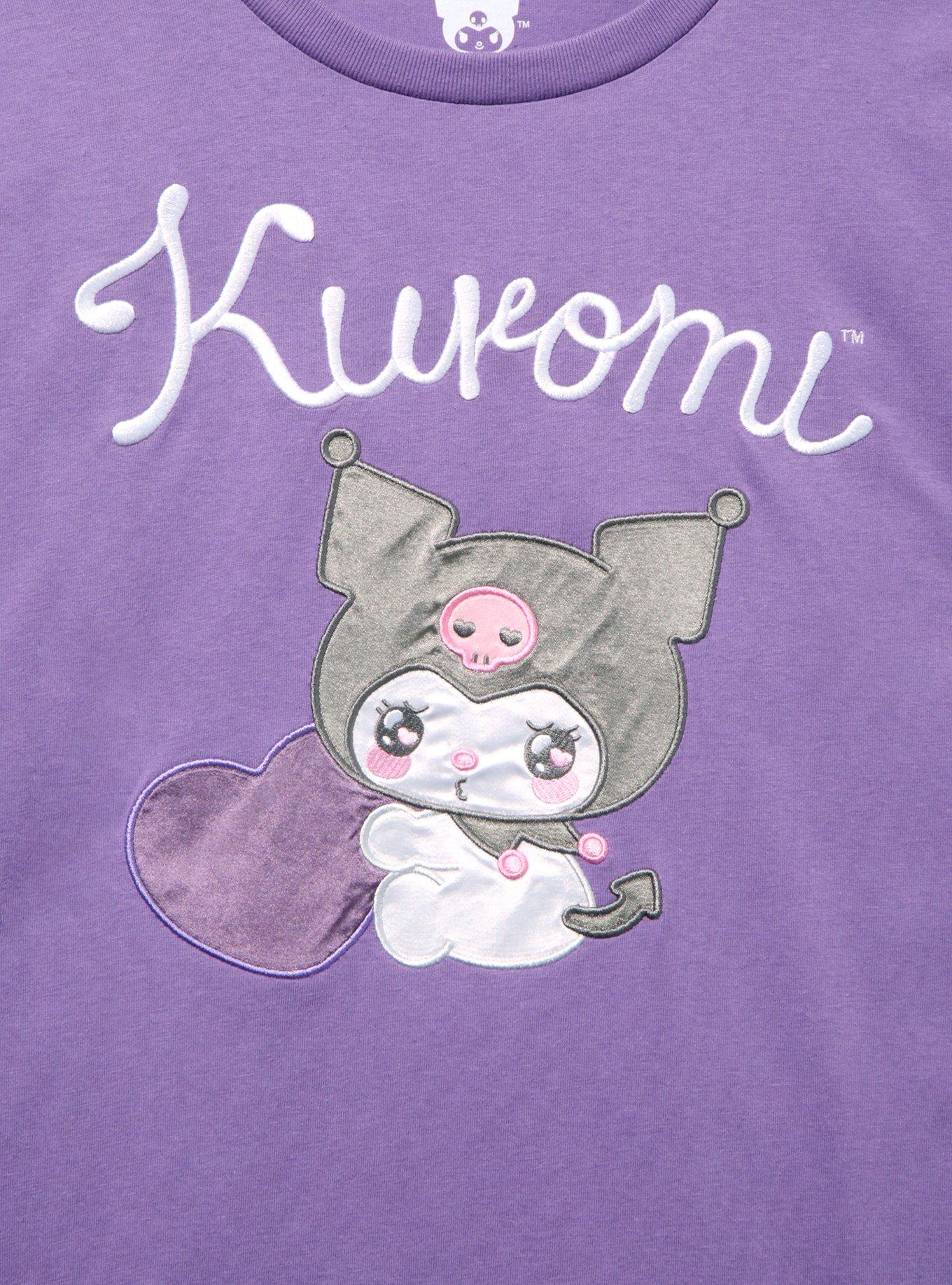 Sanrio Kuromi Mesh Layered Long Sleeve Women's T Shirt &mdash; BoxLunch Exclusive, PURPLE, alternate