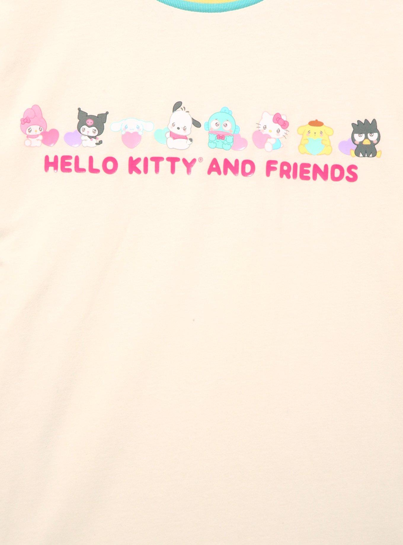 Sanrio Hello Kitty and Friends Emo Kyun Characters Women's T-Shirt — BoxLunch Exclusive, OFF WHITE, alternate