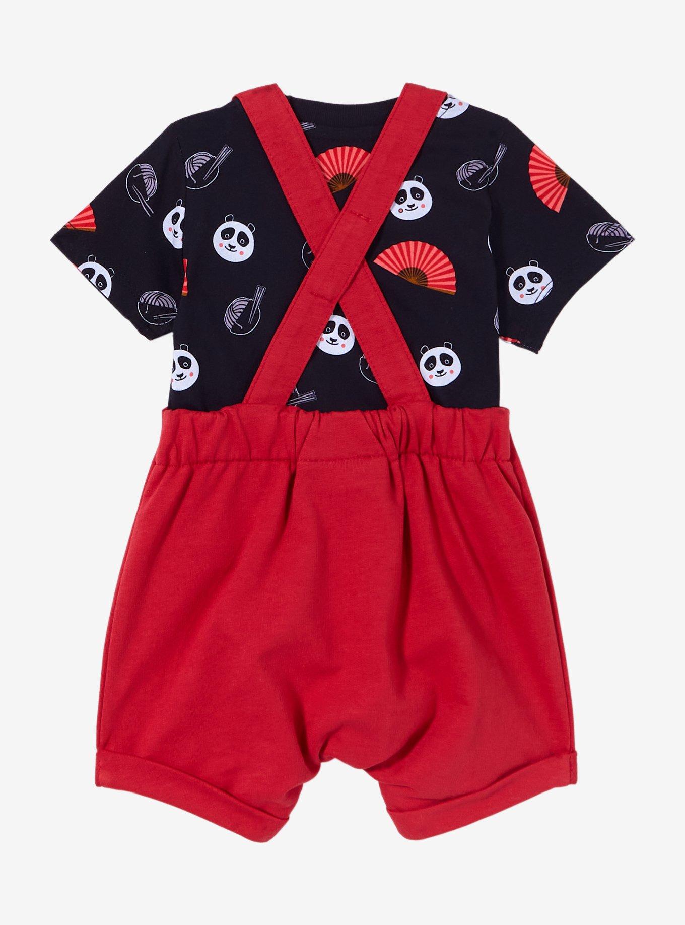 Dreamworks Kung Fu Panda Po Infant Overall Set &mdash; BoxLunch Exclusive, RED, alternate