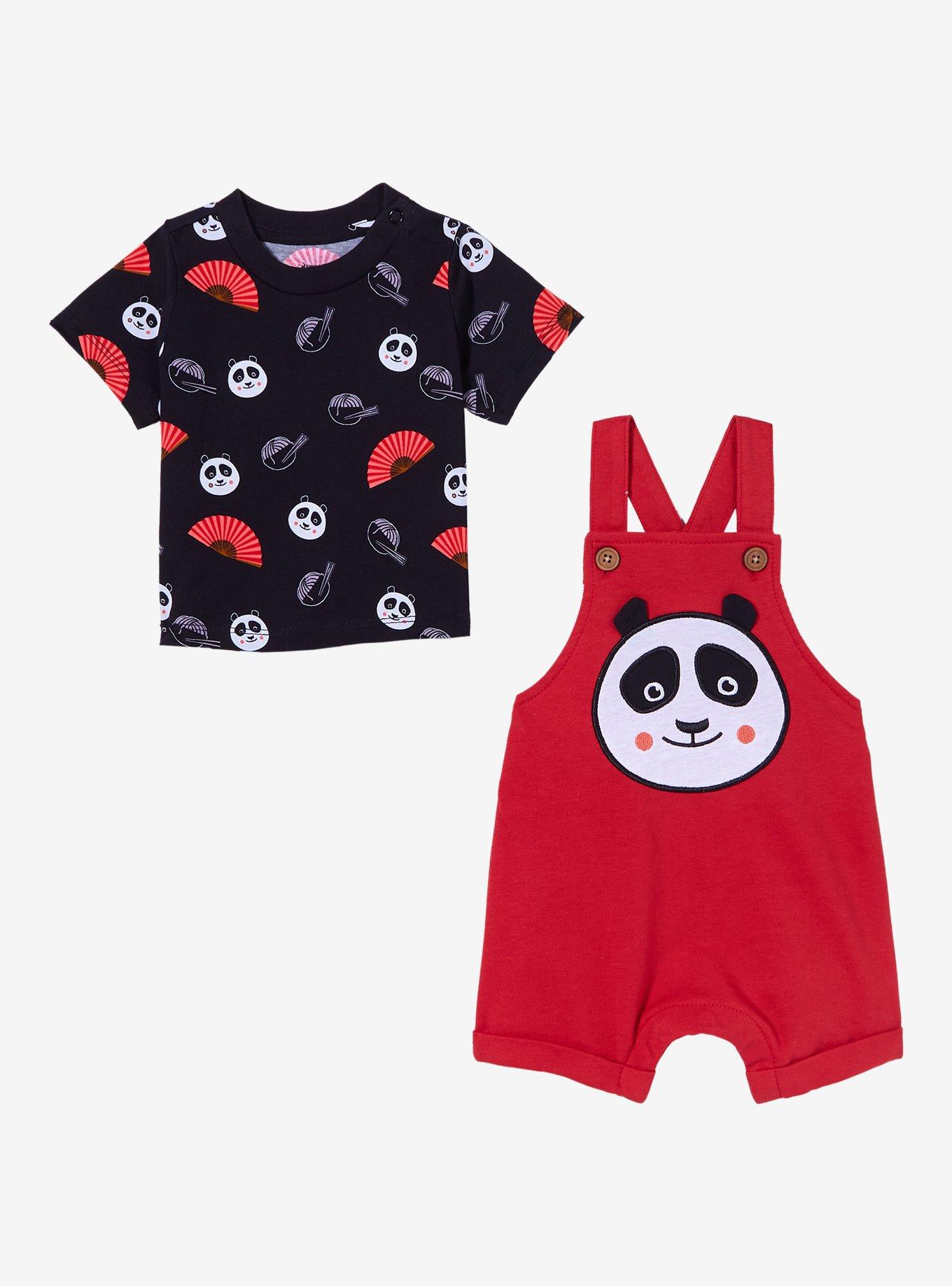 Dreamworks Kung Fu Panda Po Infant Overall Set &mdash; BoxLunch Exclusive, RED, alternate
