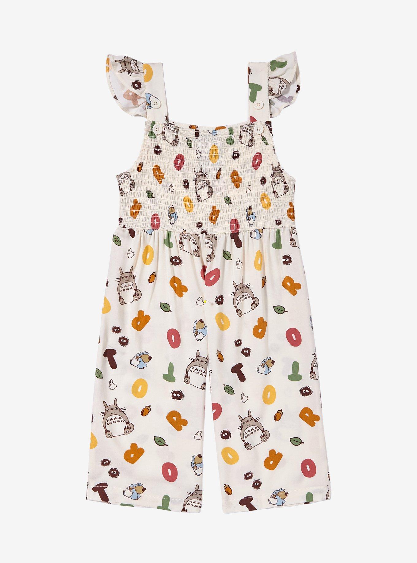 Studio Ghibli My Neighbor Totoro Letter Ruffled Toddler Romper &mdash; BoxLunch Exclusive, NATURAL, alternate