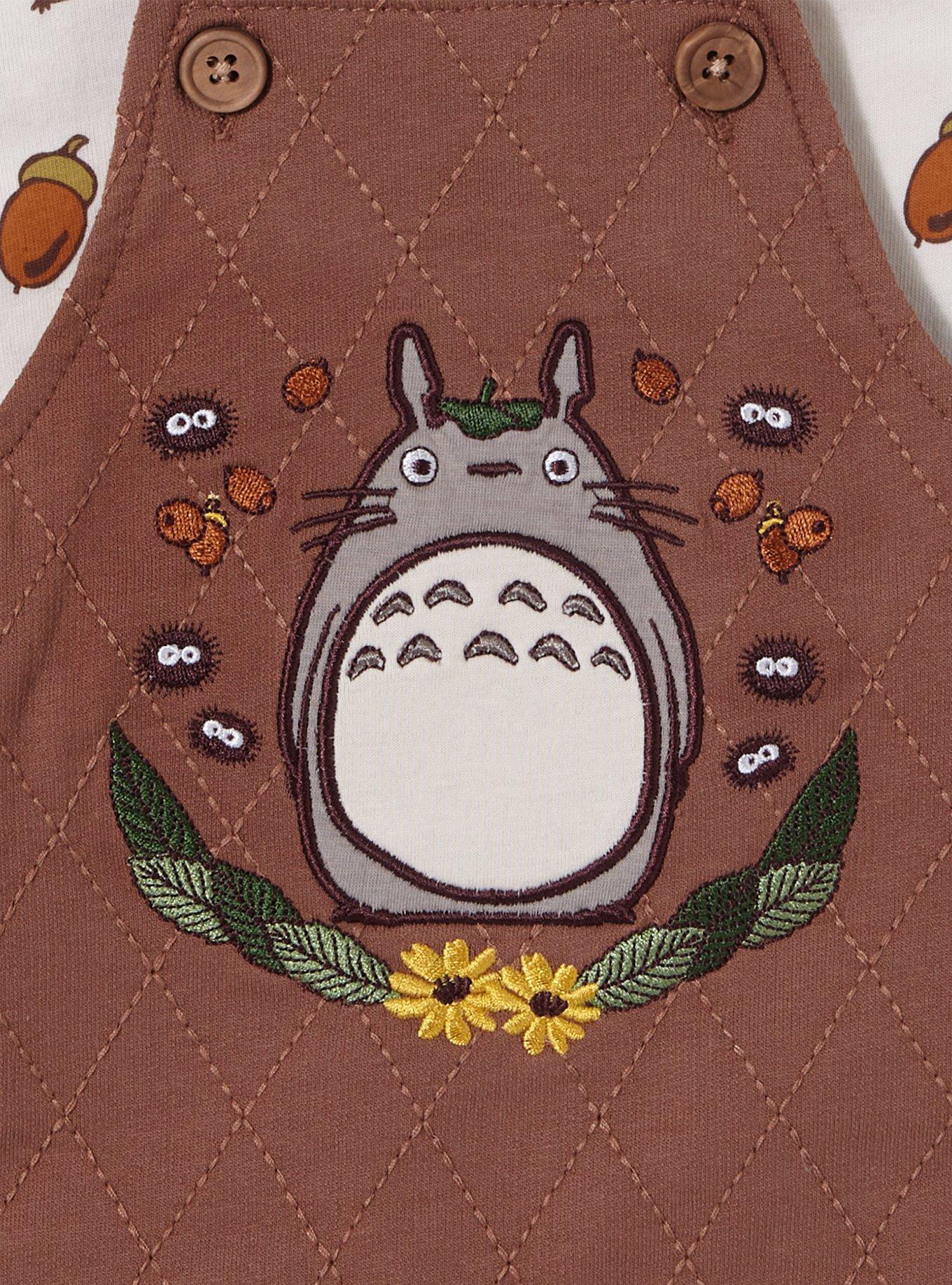 Studio Ghibli My Neighbor Totoro Quilted Infant  T-Shirt and Overall Set - BoxLunch Exclusive, BROWN  LIGHT BROWN, alternate