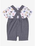 Harry Potter Hogwarts House Crest Infant Overalls — BoxLunch Exclusive, HEATHER  CHARCOAL, alternate