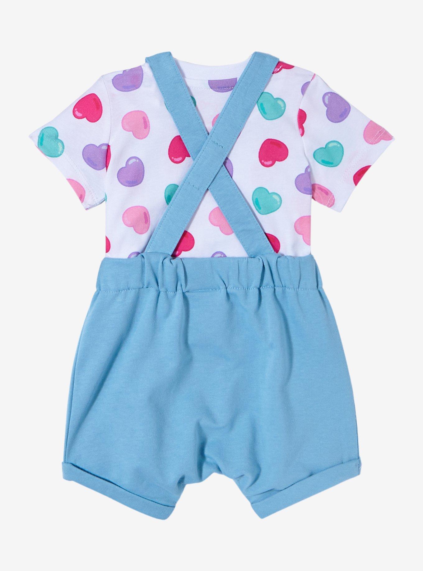 Sanrio Hello Kitty Emo Kyun Heart Infant Overall Set - BoxLunch Exclusive, SKY BLUE, alternate