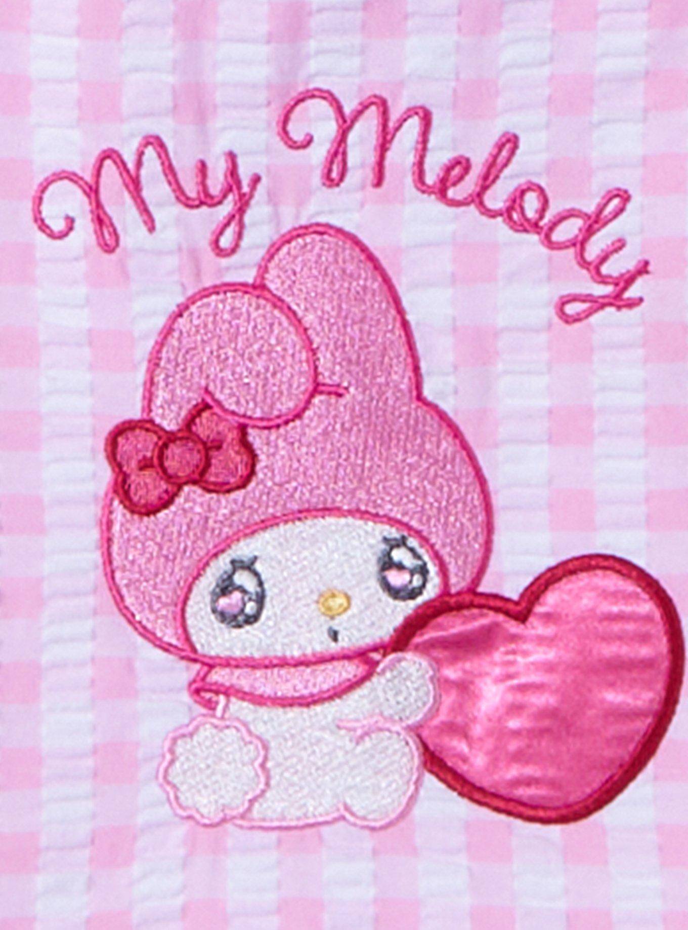 Sanrio My Melody Emo Kyun Gingham Toddler Ruffle Romper - BoxLunch Exclusive, LIGHT PINK, alternate