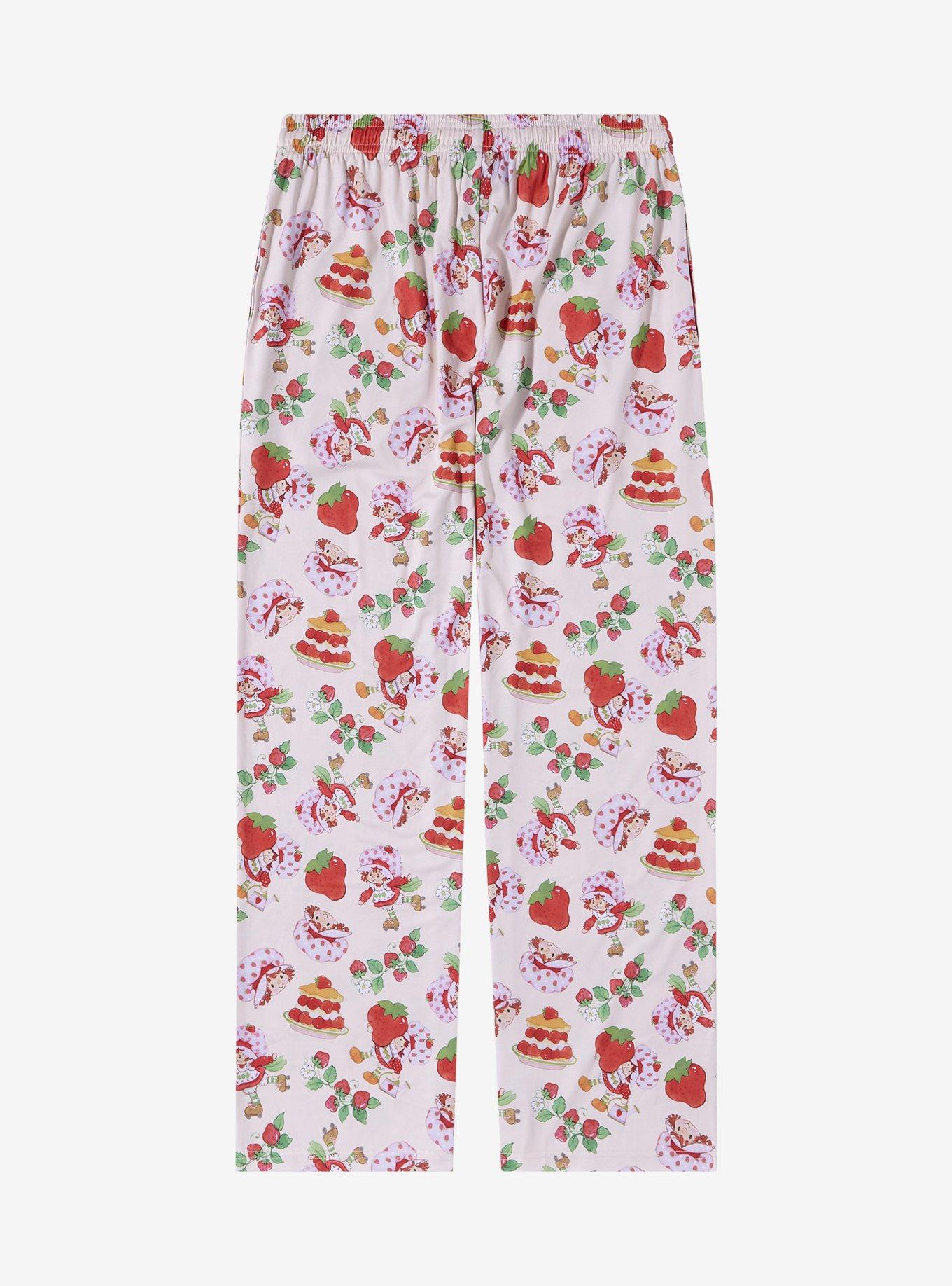 Strawberry Shortcake Icons Allover Print Sleep Pants - BoxLunch Exclusive, CREAM, alternate