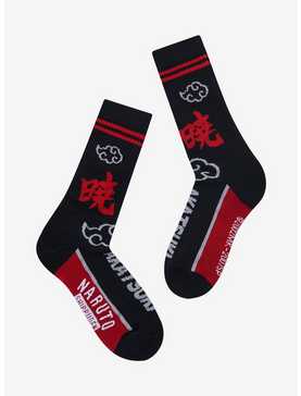 Naruto Shippuden Akatsuki Varsity Crew Socks, , hi-res