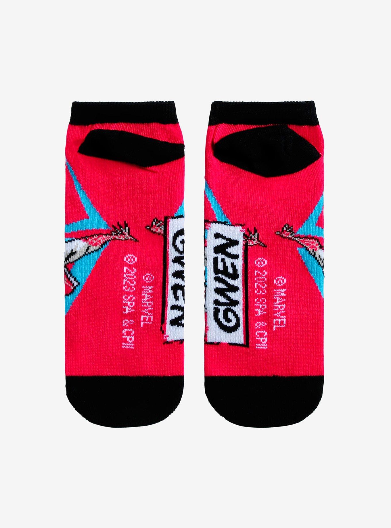 Marvel Spider-Man Spider Gwen Pink No-Show Socks, , alternate