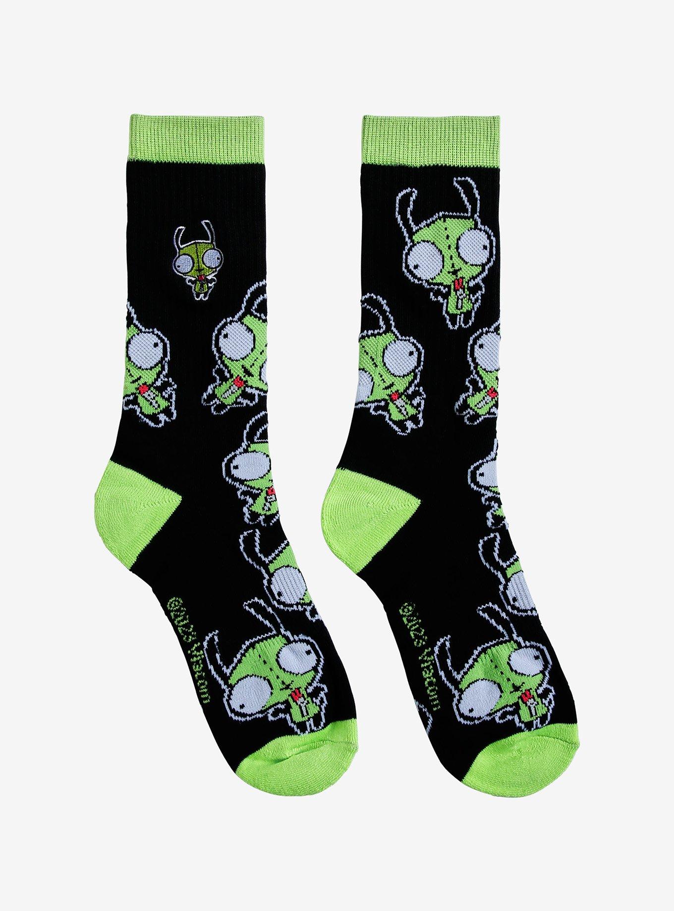 Invader Zim GIR Toss Crew Socks, , alternate