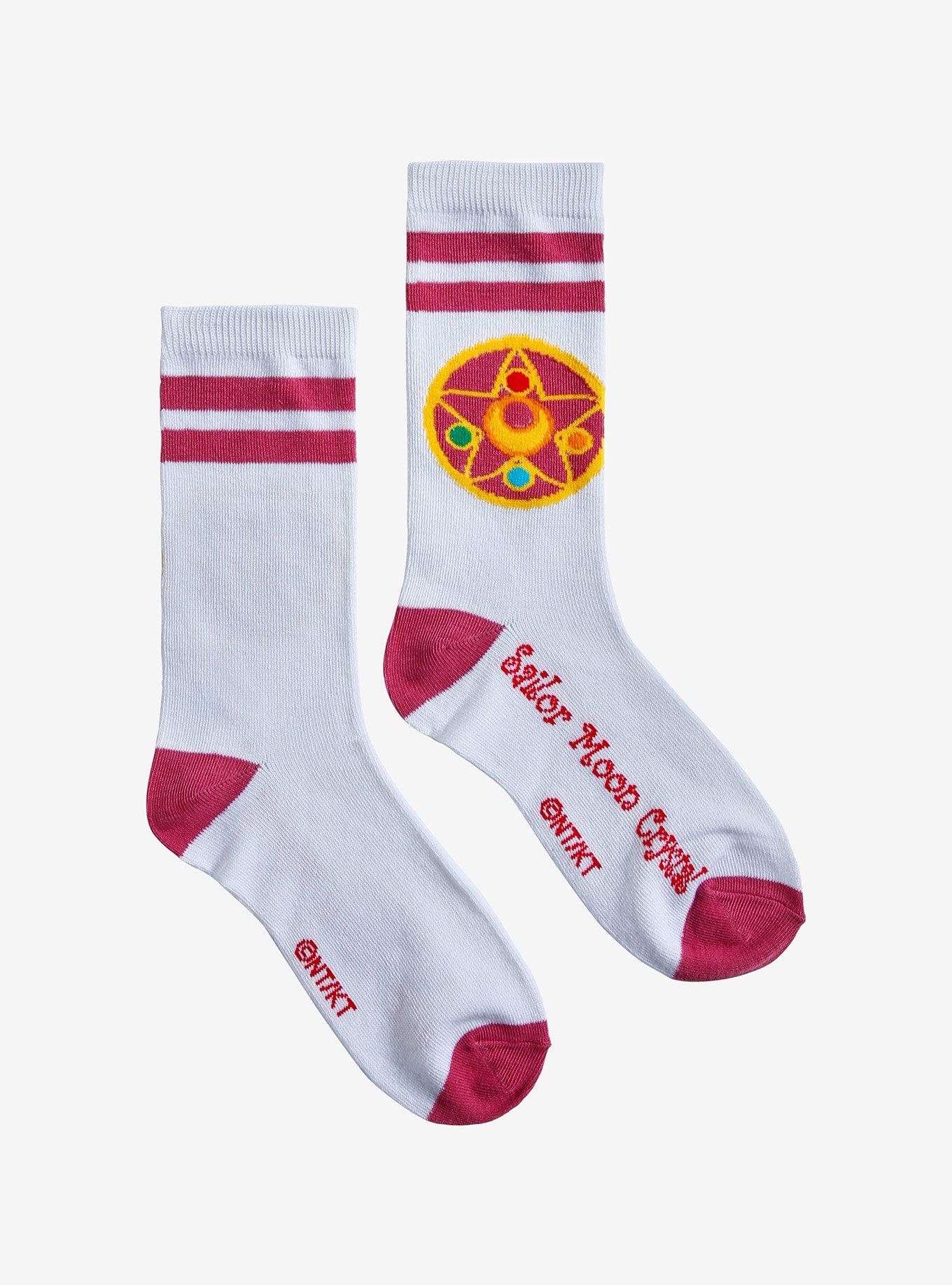 Sailor Moon Crystal Star Compact Varsity Crew Socks, , alternate