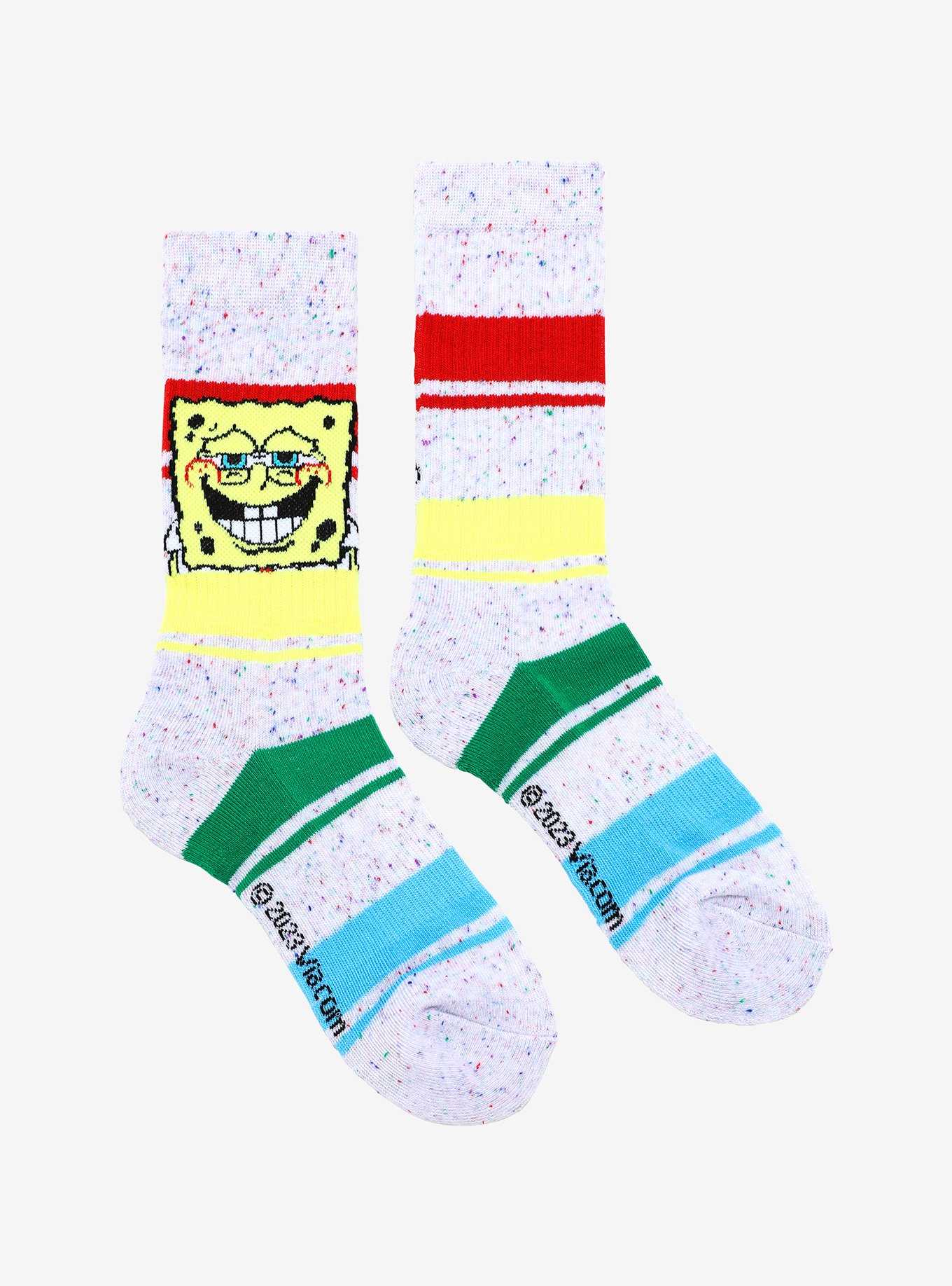 SpongeBob SquarePants Smile Speckled Crew Socks, , hi-res