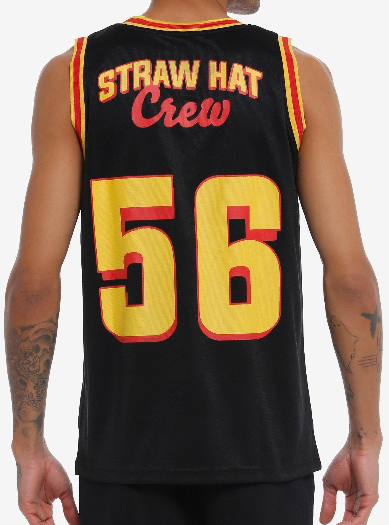 One Piece Straw Hat Crew Varsity Tank Top, BLACK, alternate