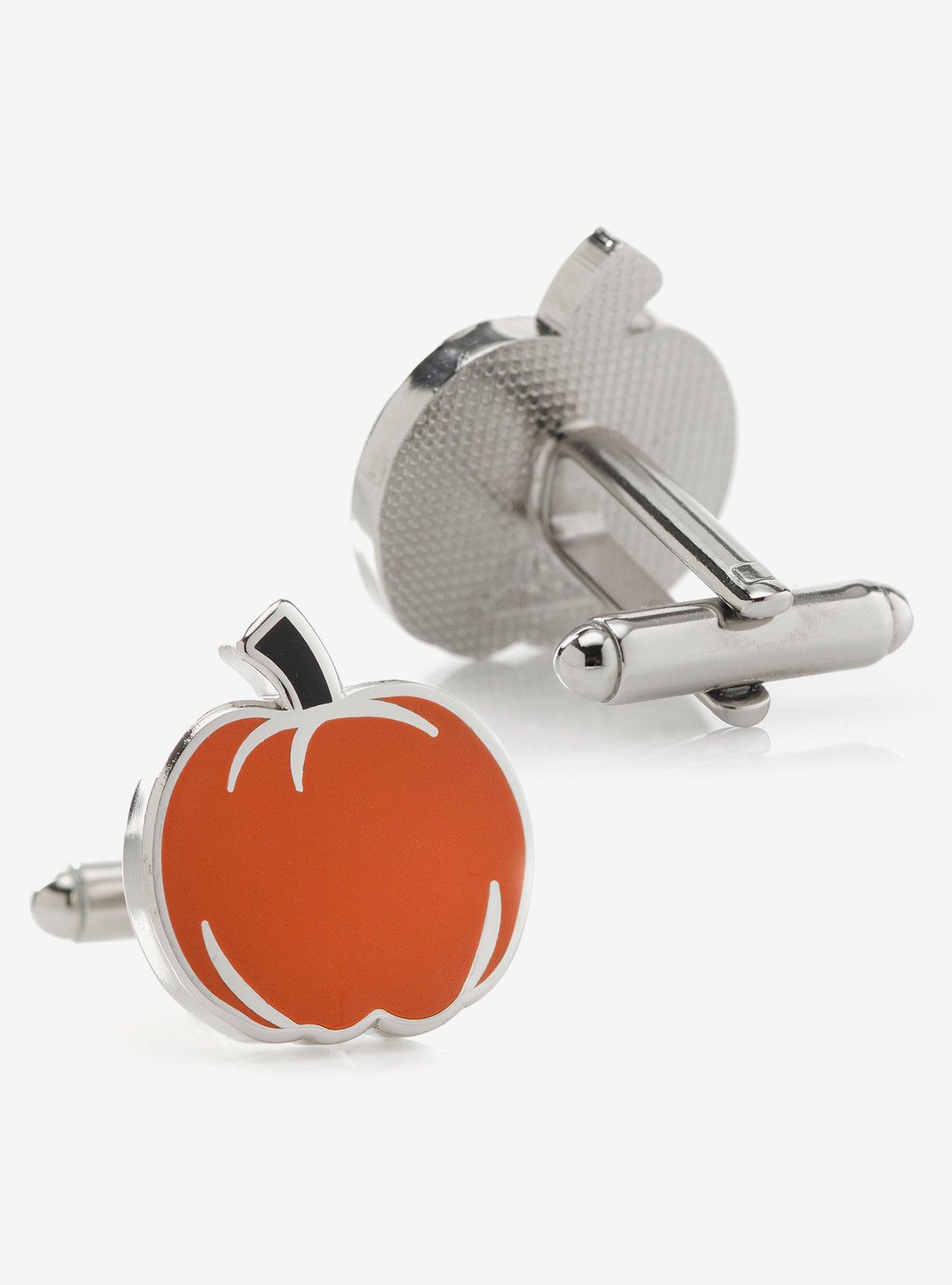 Pumpkin Enamel Cufflinks, , hi-res