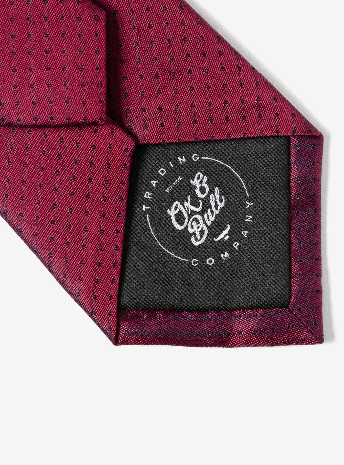 Red Pin Dot Silk Tie, , alternate