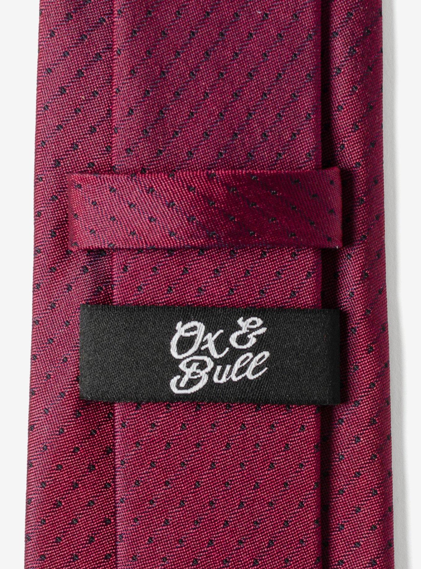 Red Pin Dot Silk Tie, , alternate