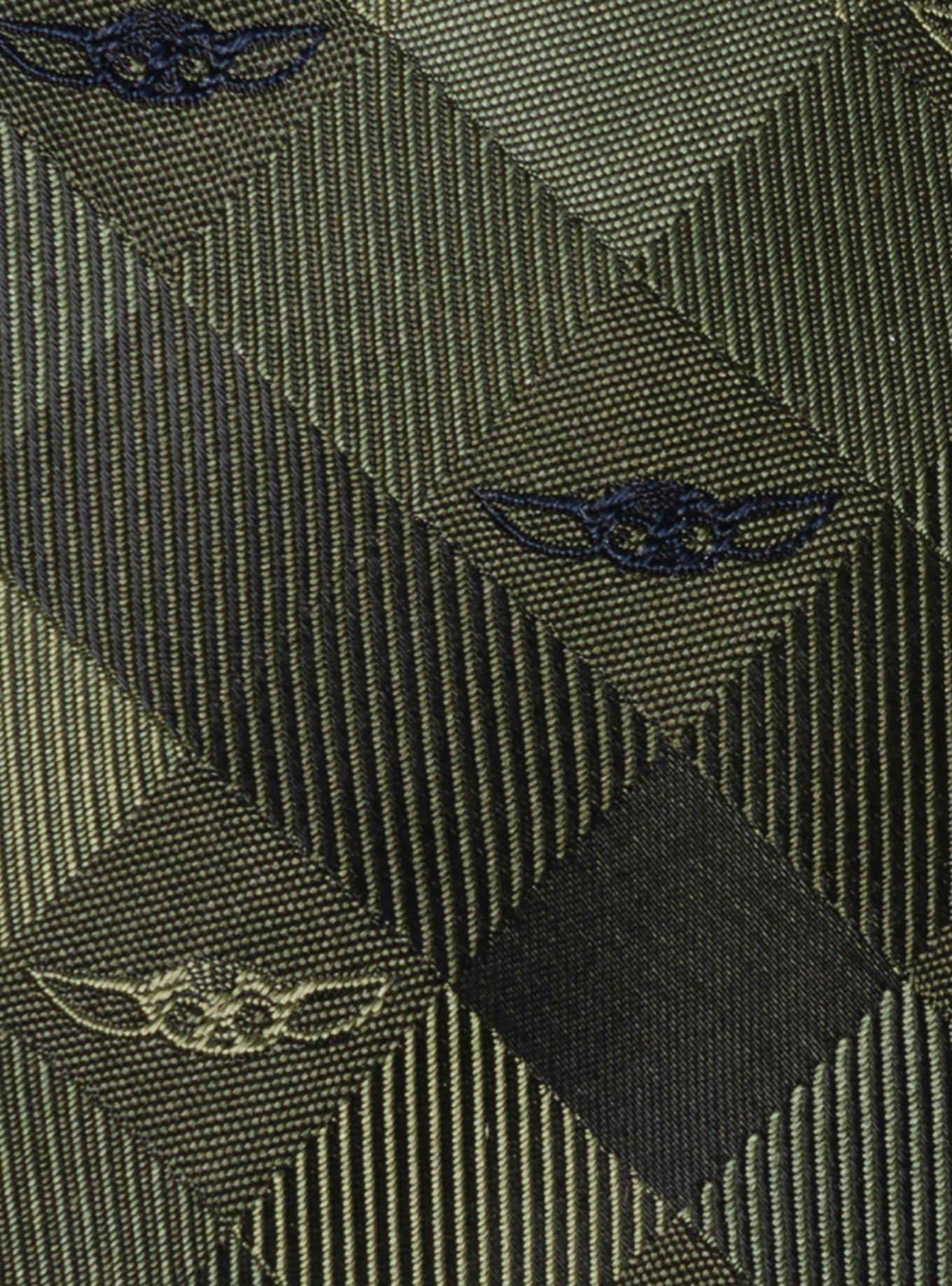 Star Wars The Mandalorian Grogu Plaid Green Tie, , alternate