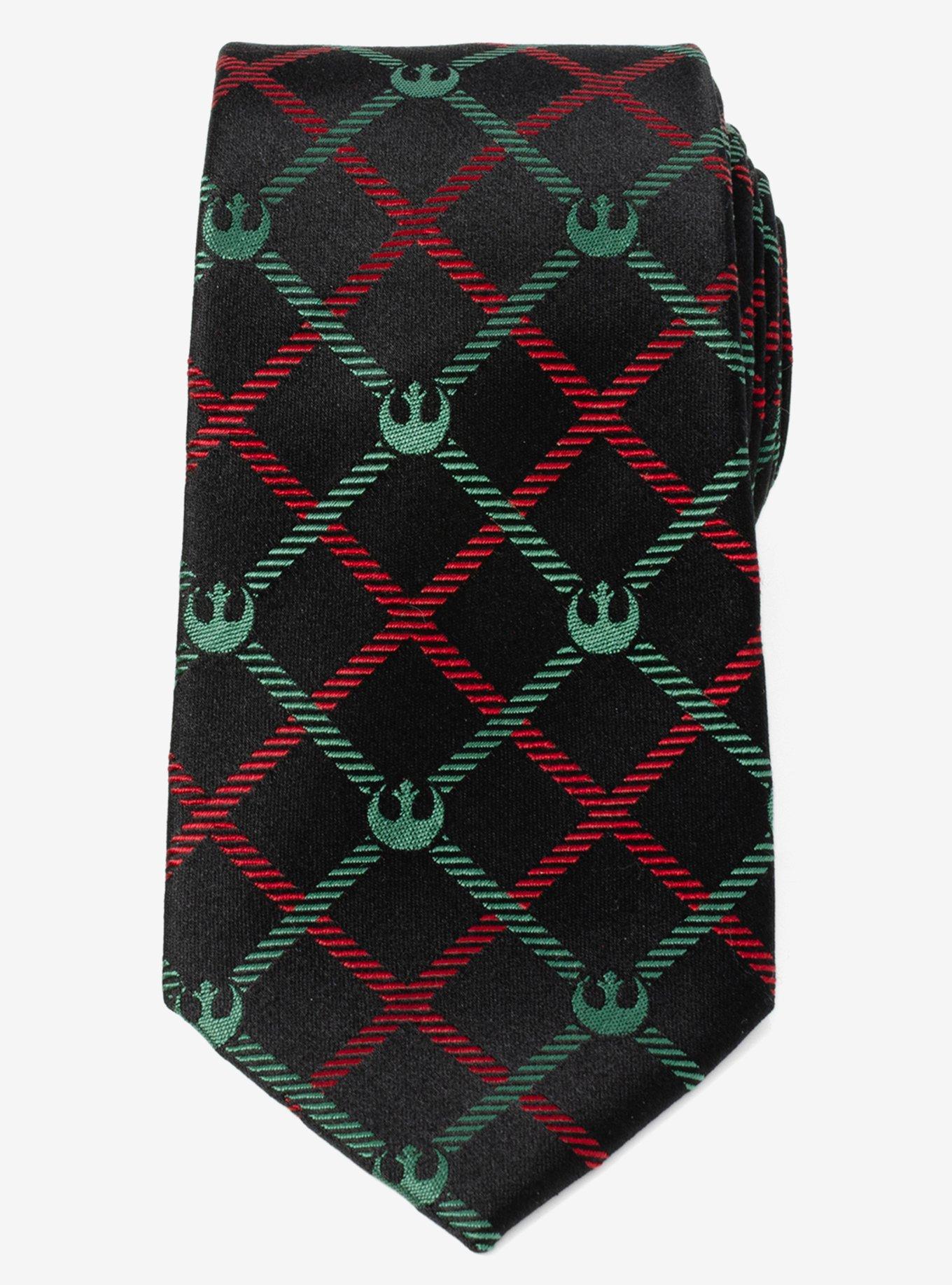 Star Wars Rebel Red Green Plaid Tie, , alternate