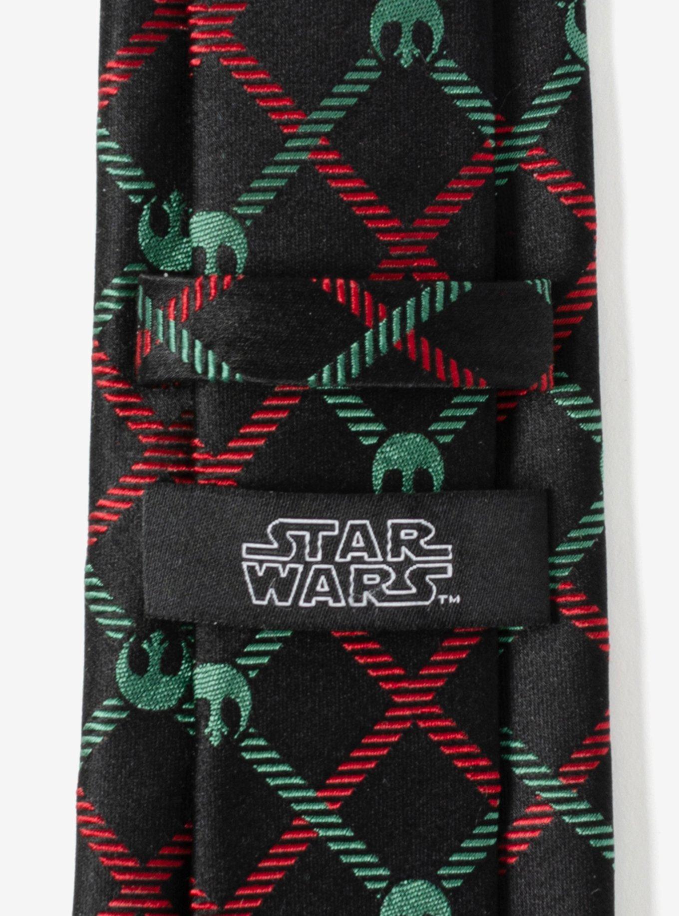Star Wars Rebel Red Green Plaid Tie, , alternate