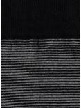 Striped Gray Black Crew Socks, , alternate