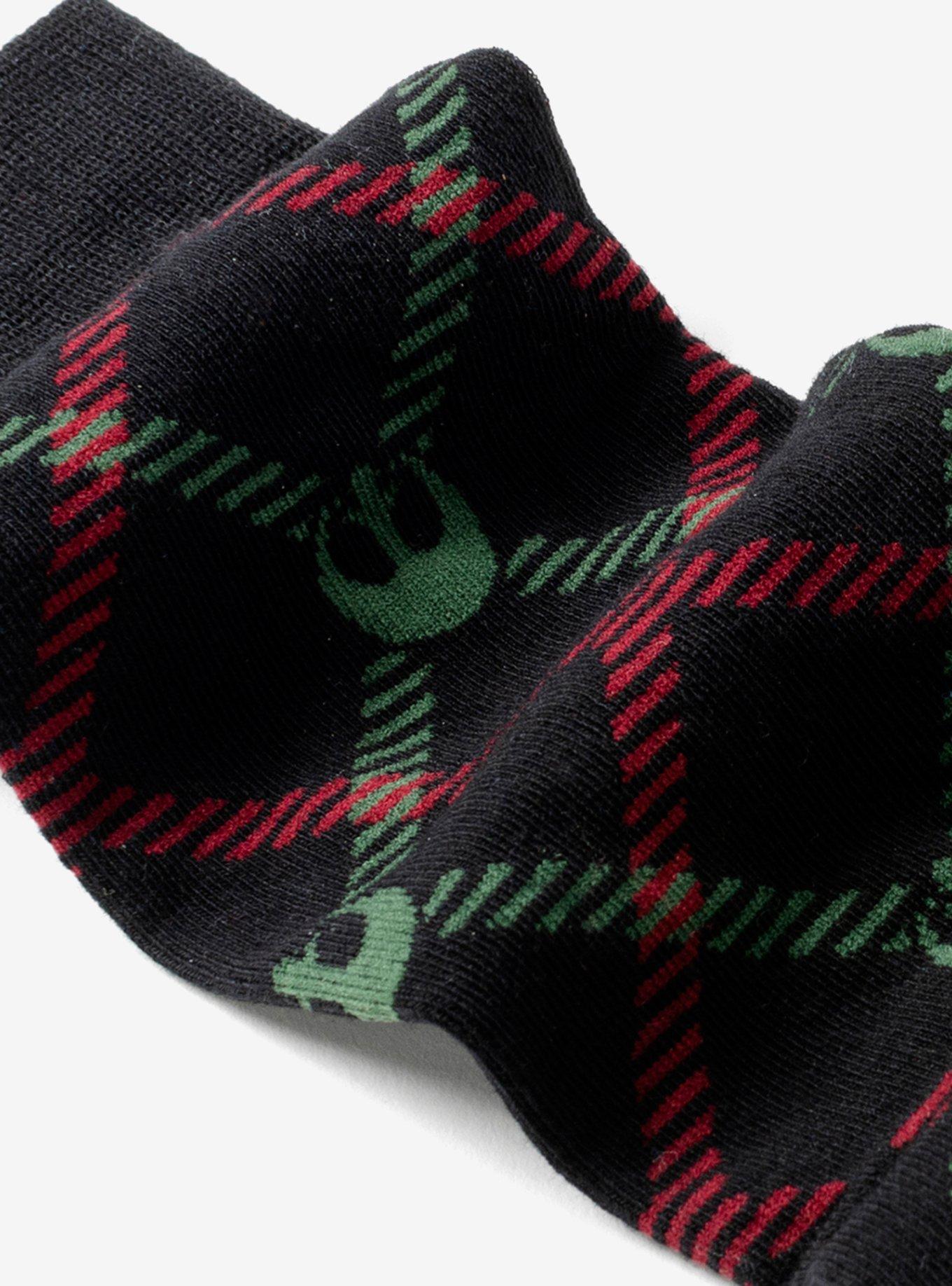 Star Wars Rebel Green Red Plaid Crew Socks, , alternate