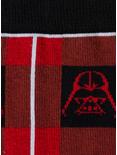 Star Wars Vader Plaid Black Crew Socks, , alternate