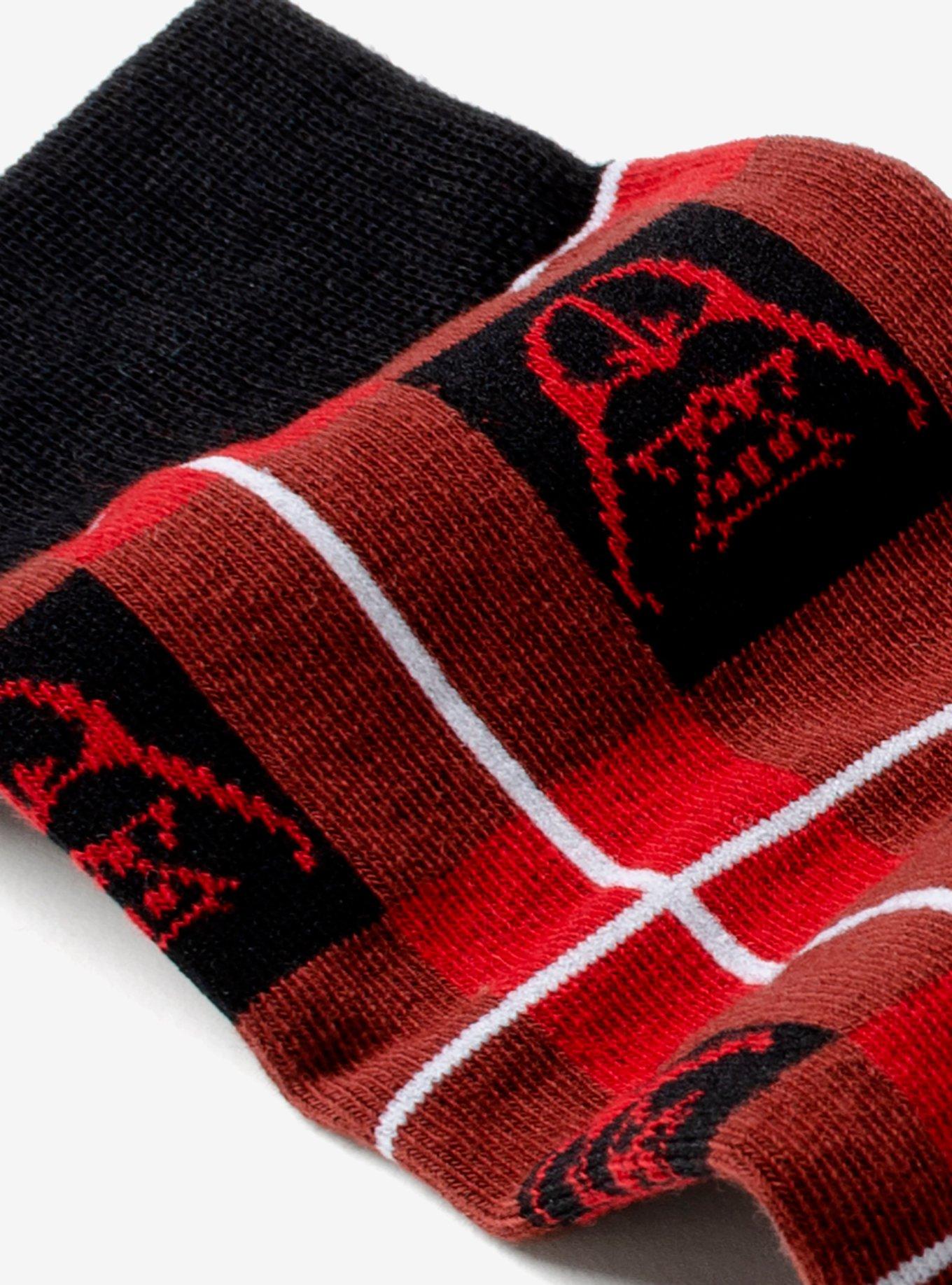 Star Wars Vader Plaid Black Crew Socks, , alternate
