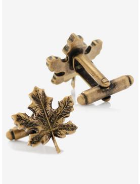 3D Maple Leaf Cufflinks, , hi-res