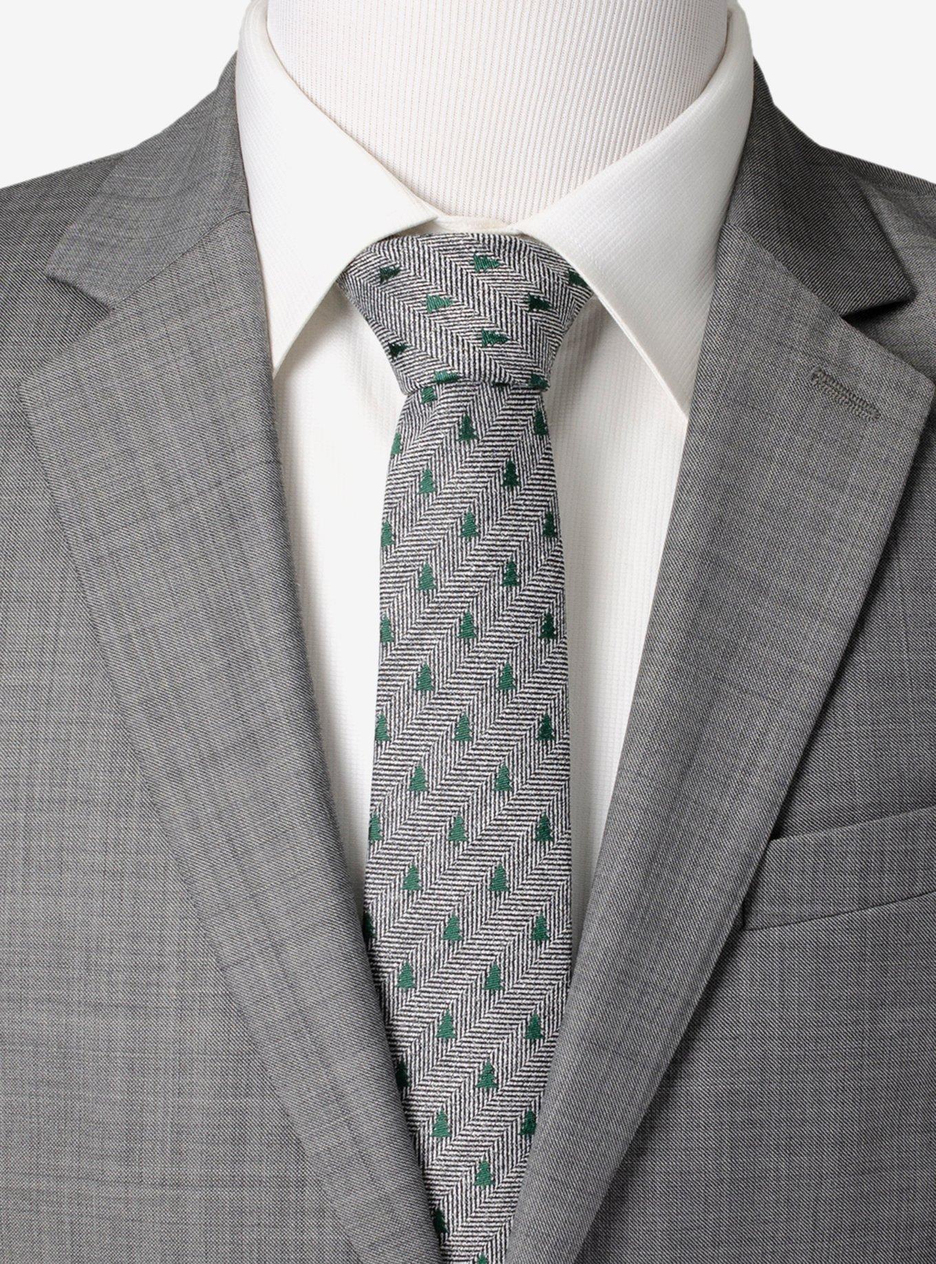 Tree Herringbone Tie, , hi-res