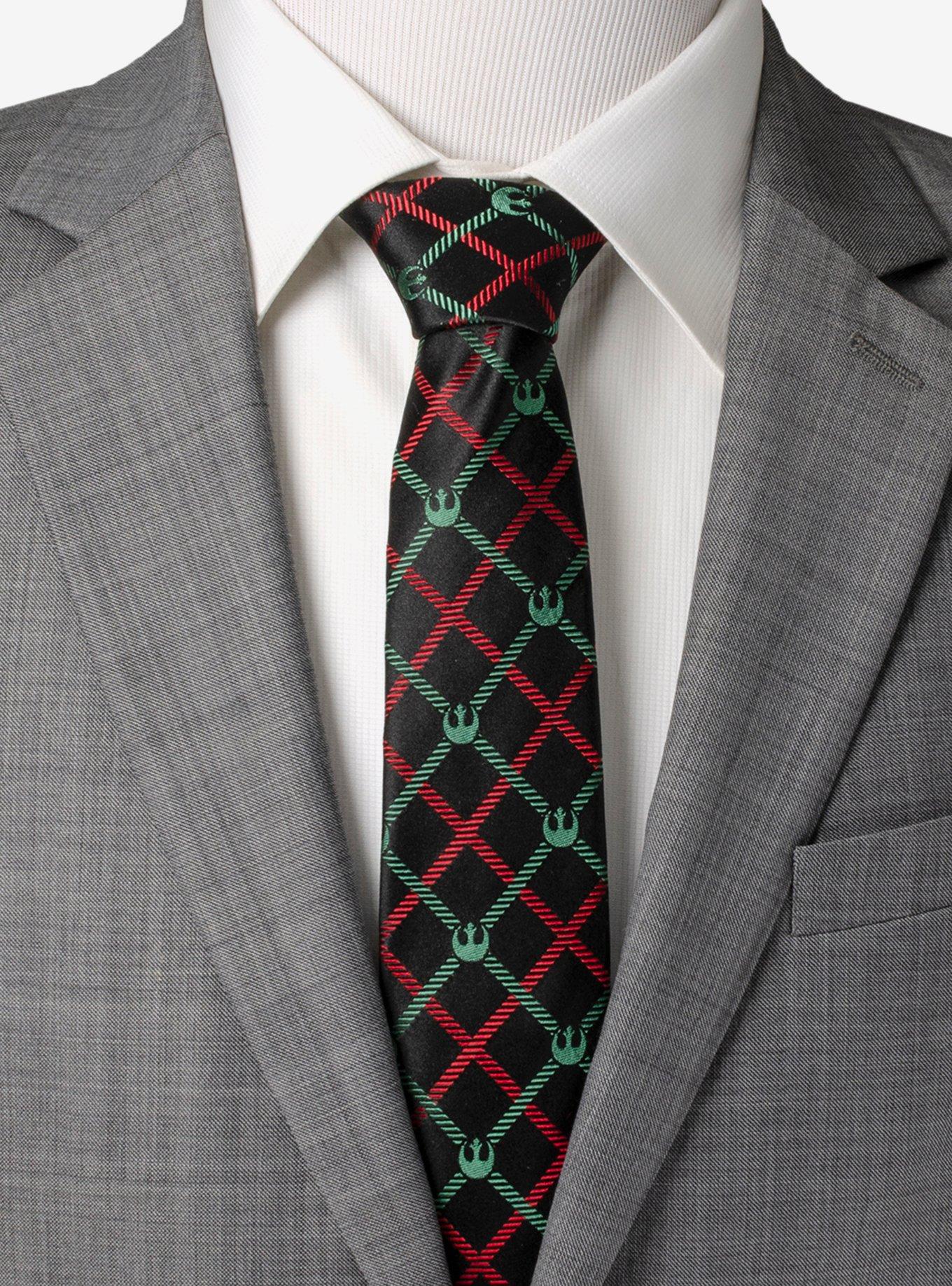 Star Wars Rebel Red Green Plaid Tie, , hi-res