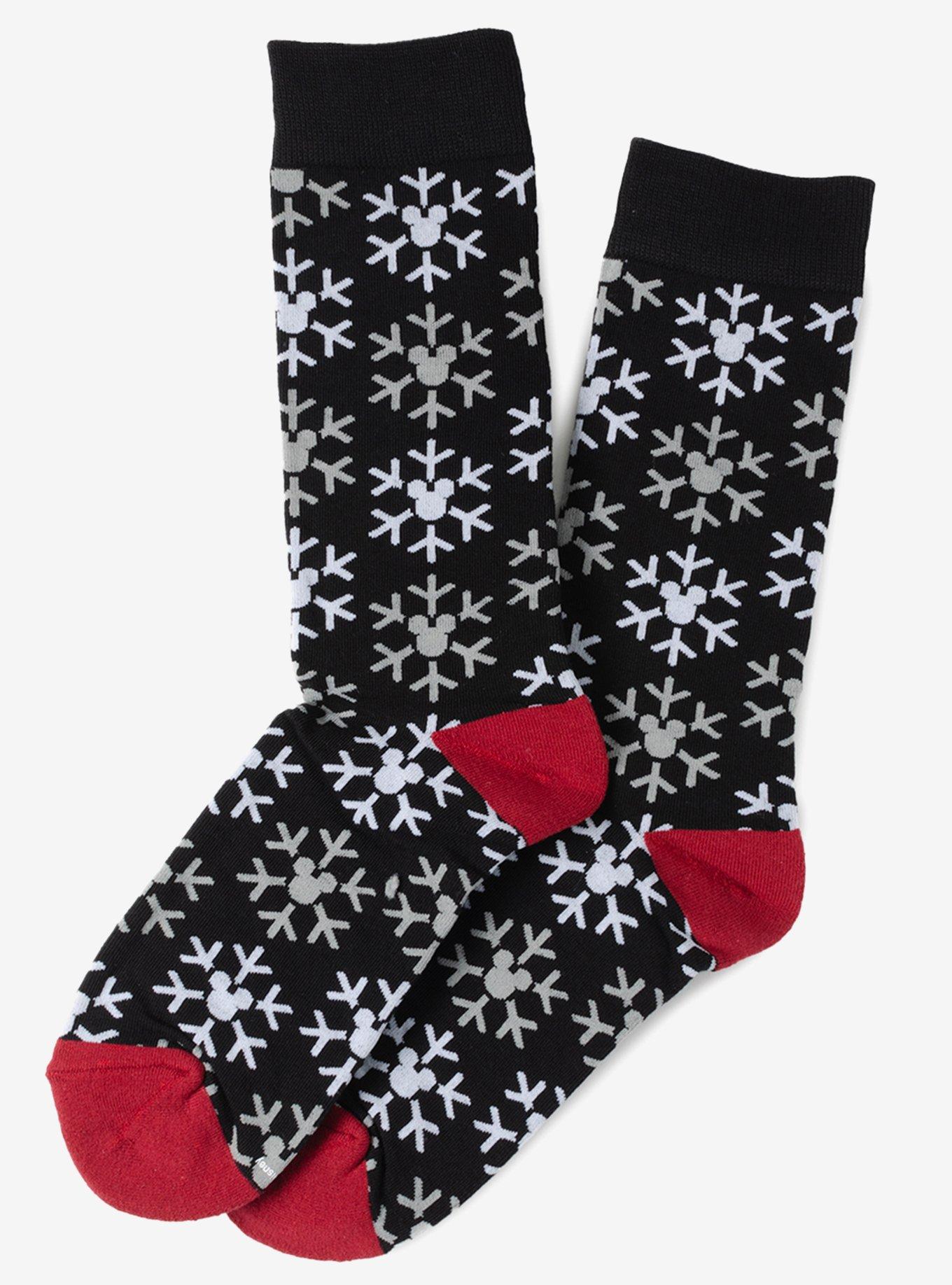 Disney Mickey Mouse Snow Black Crew Socks, , hi-res