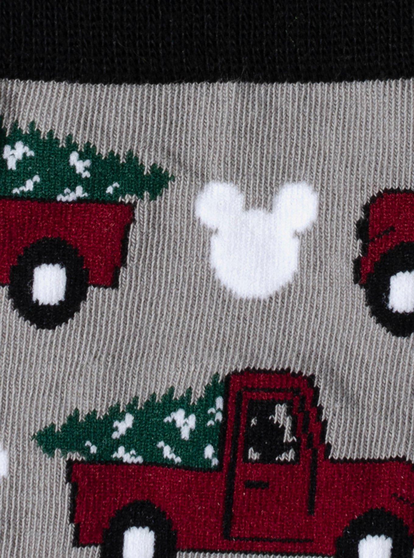 Disney Mickey Mouse Truck Grey Crew Socks, , alternate