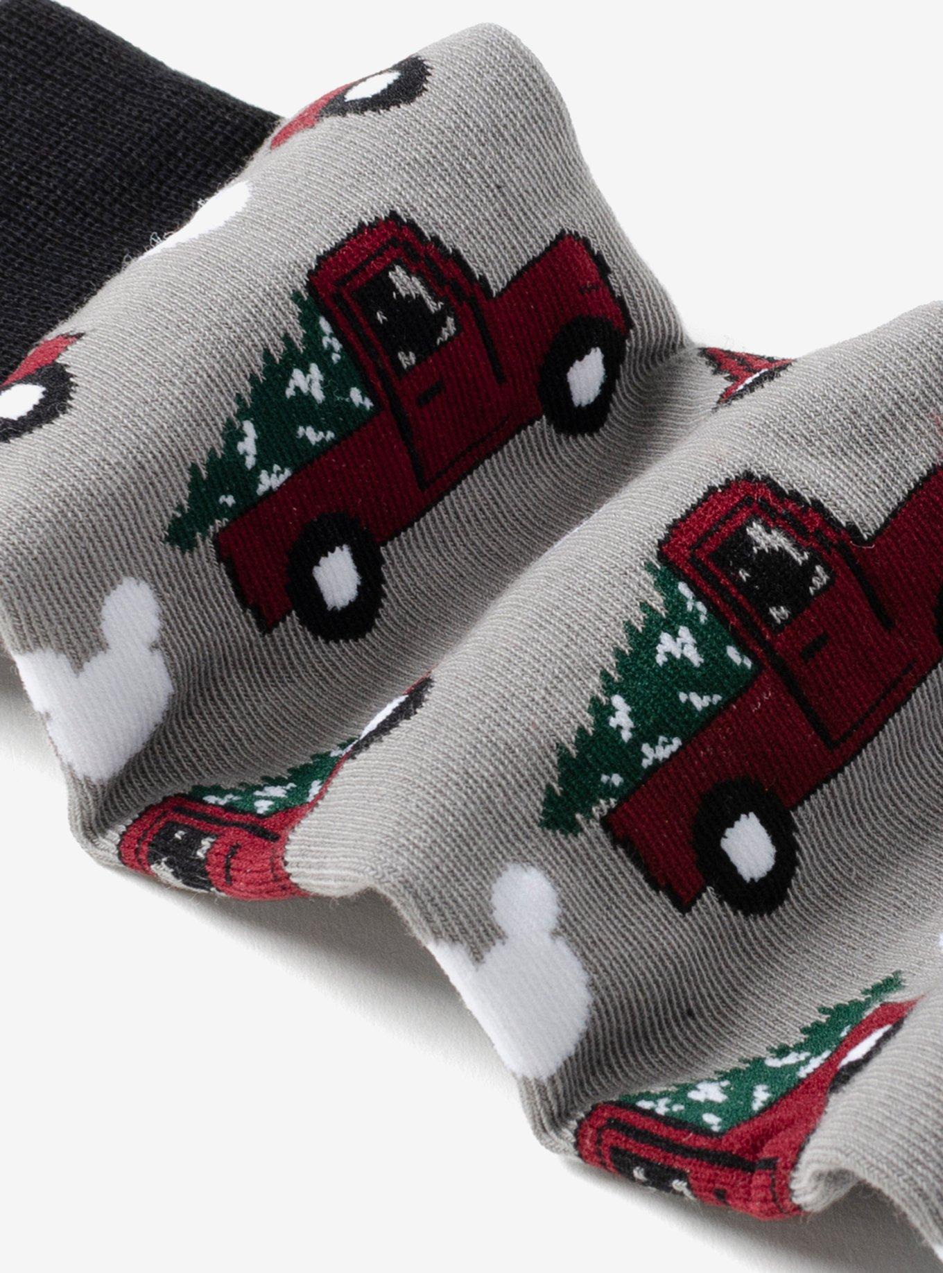 Disney Mickey Mouse Truck Grey Crew Socks, , alternate