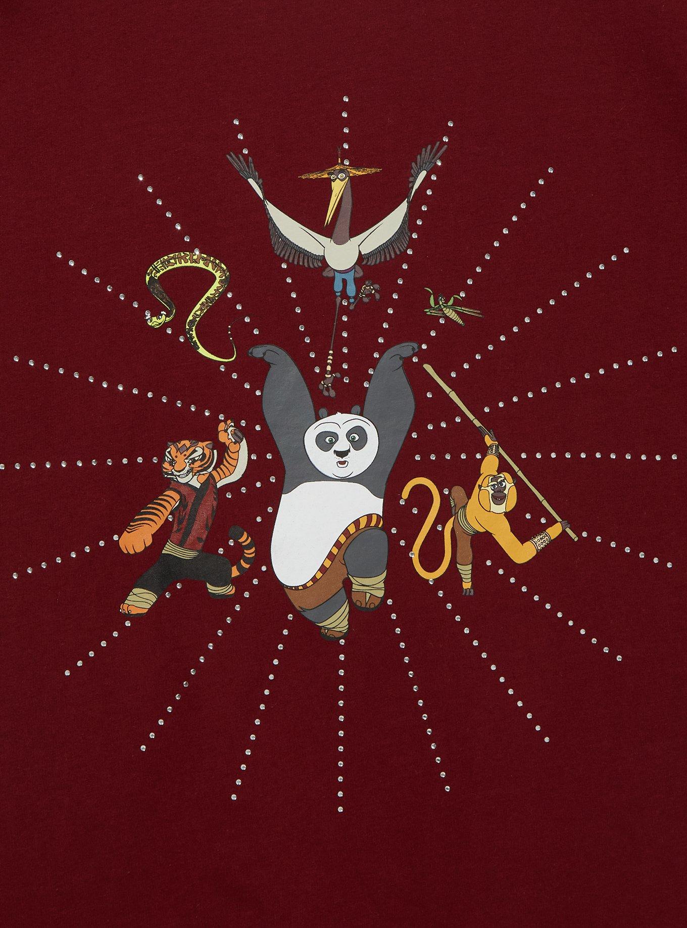 Dreamworks Kung Fu Panda Group T-Shirt - BoxLunch Exclusive, DARK RED, alternate