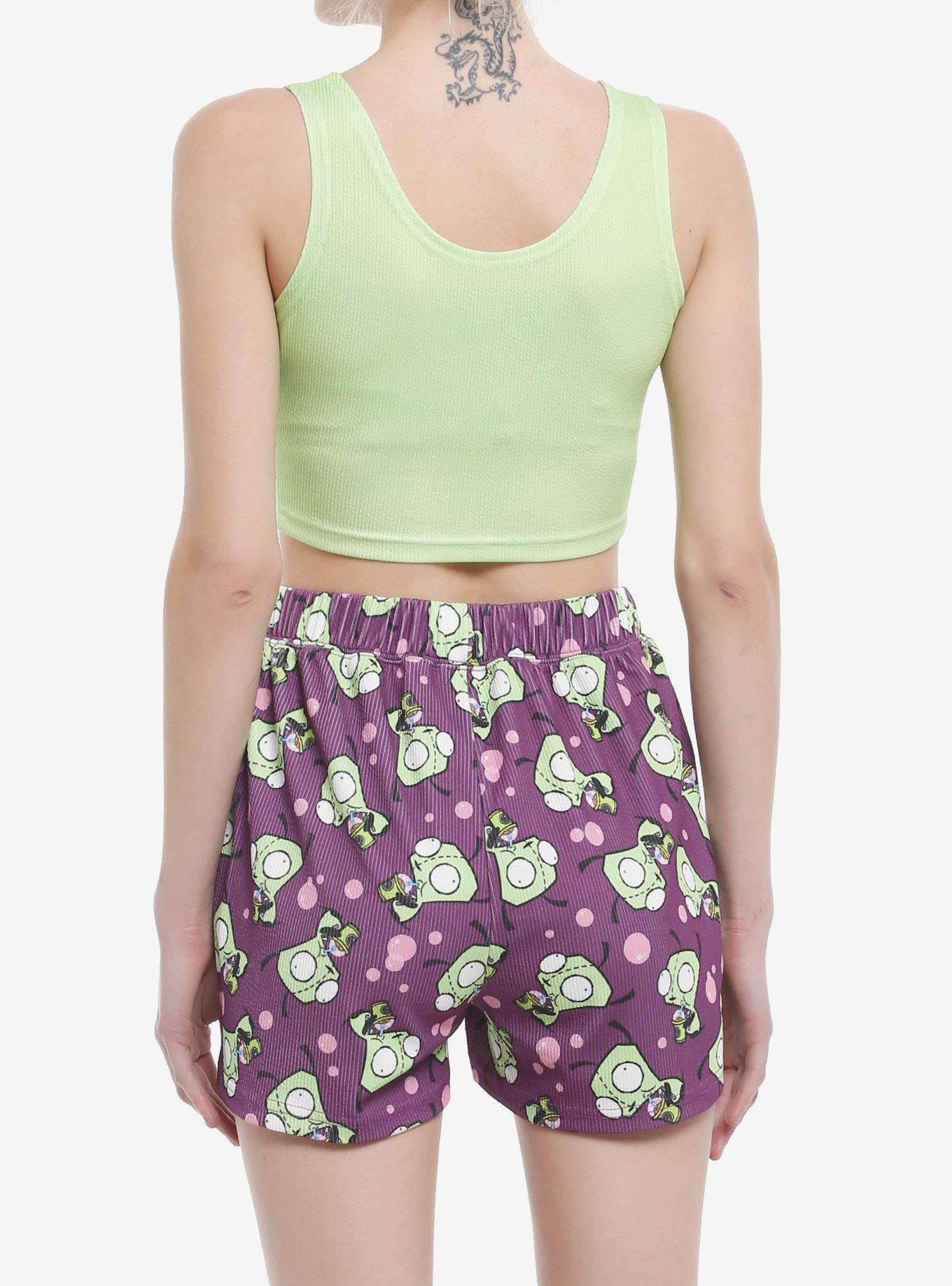 Invader Zim GIR Face Girls Lounge Set, PURPLE, alternate