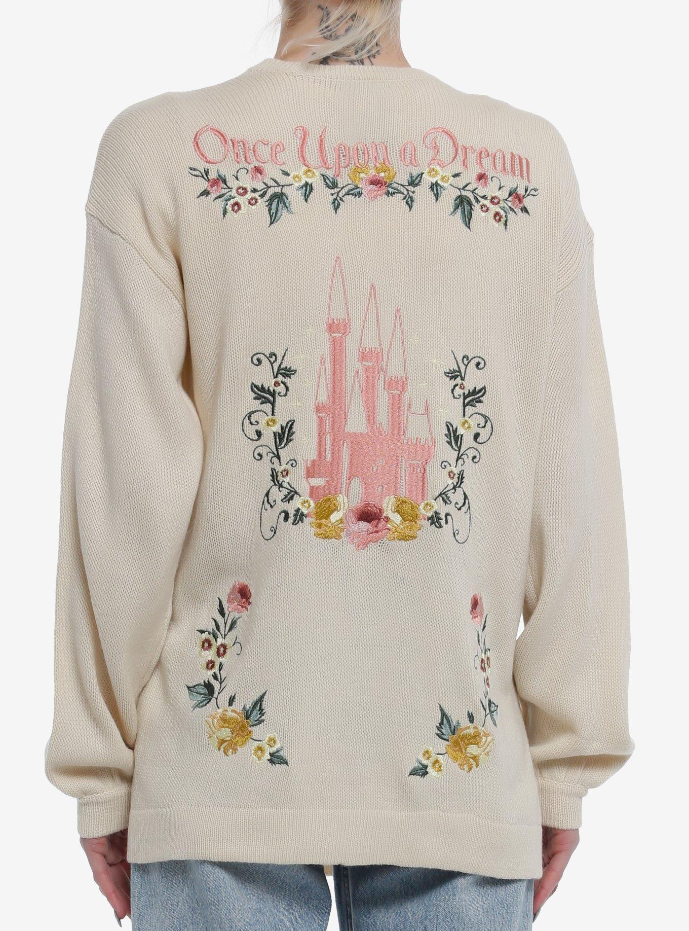 Disney Sleeping Beauty Dream Castle Girls Open Cardigan