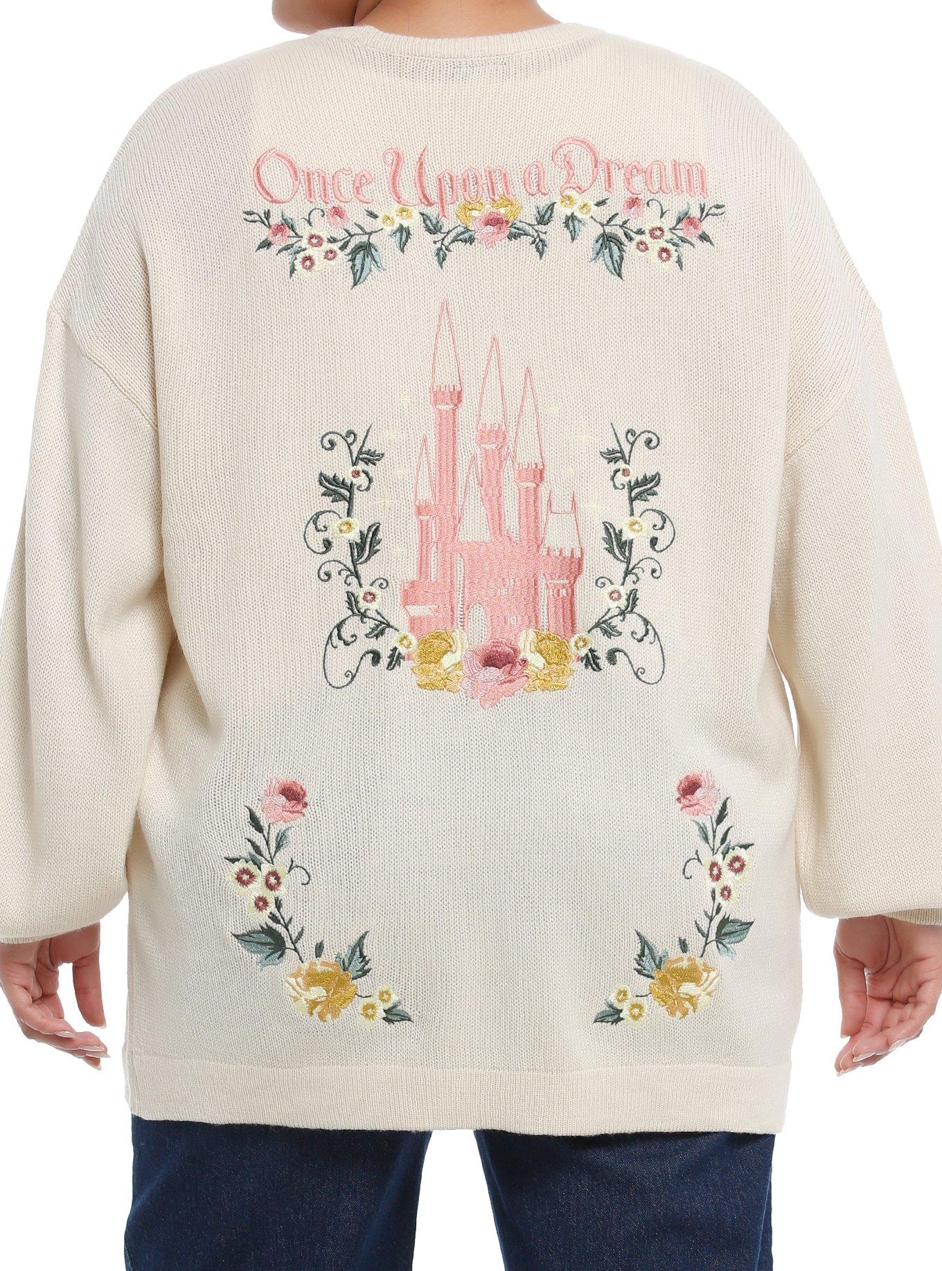 Disney Sleeping Beauty Dream Castle Girls Open Cardigan Plus Size, MULTI, alternate