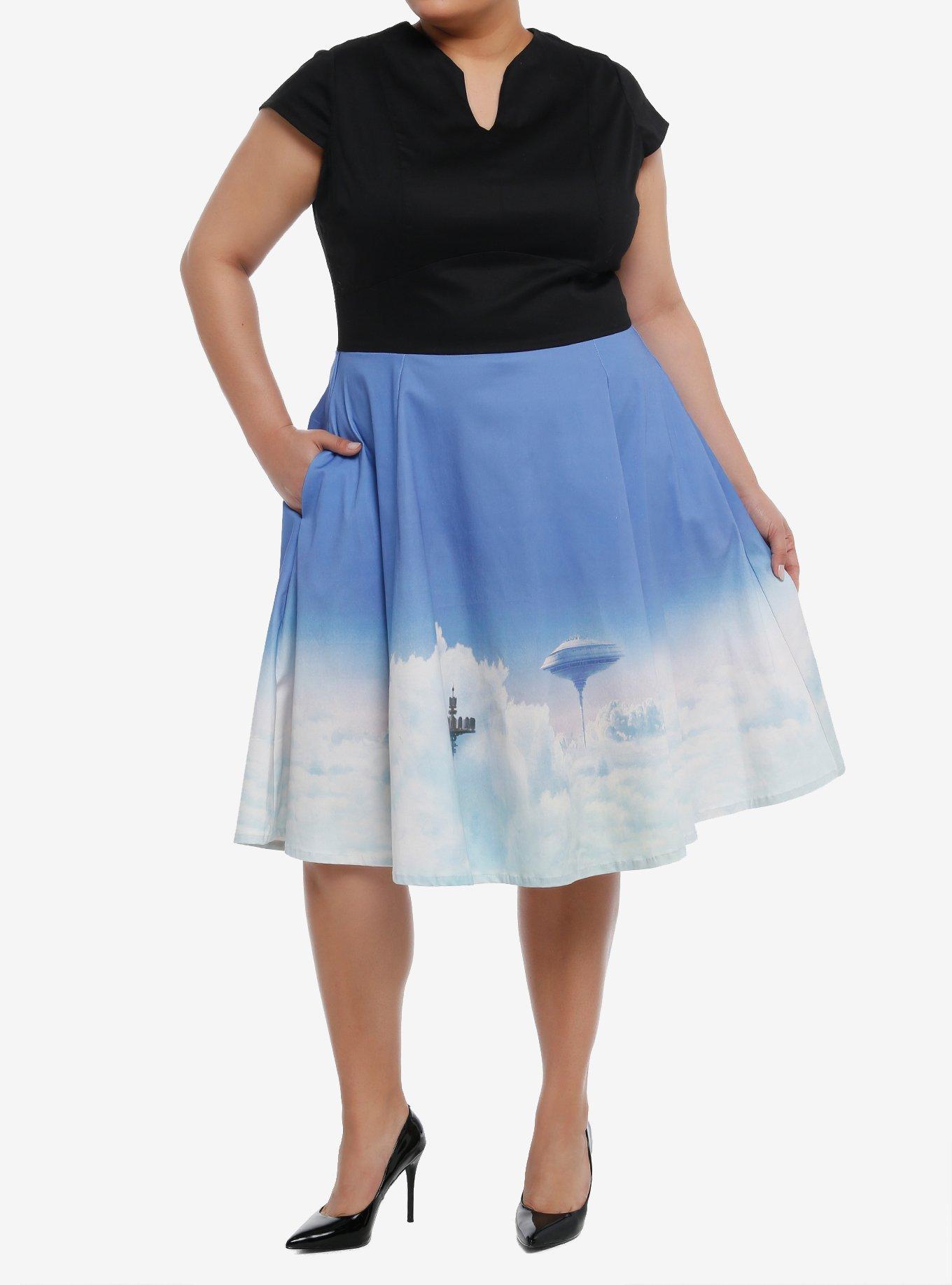 Her Universe Star Wars Cloud City Retro Cap Sleeve Dress Plus Size Her Universe Exclusive, MULTI, alternate