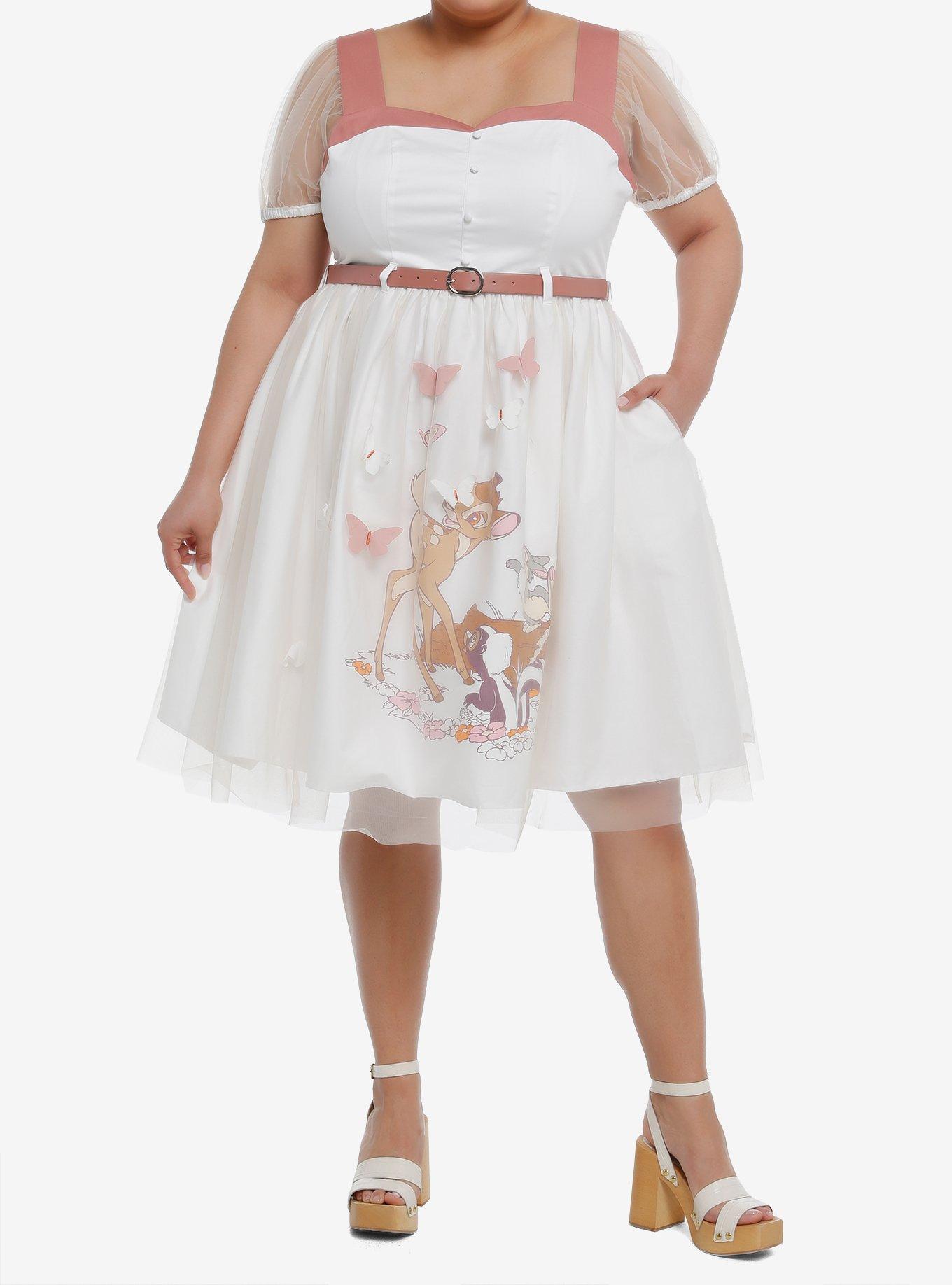 Her Universe Disney Bambi Retro Puff Sleeve Dress Plus Size Her Universe Exclusive, MULTI, alternate