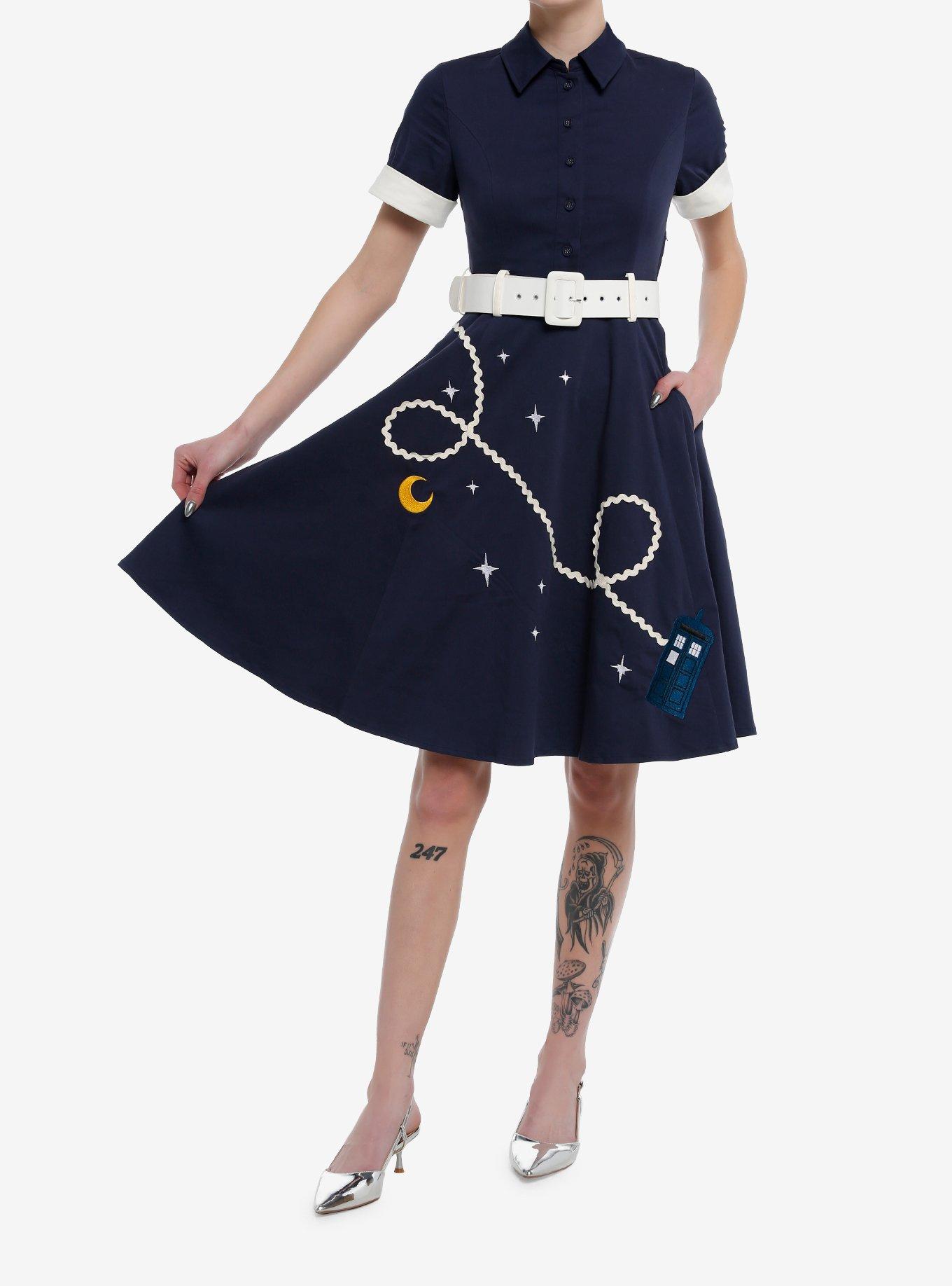 Her Universe Doctor Who Retro Dress With Belt Her Universe Exclusive, , hi-res