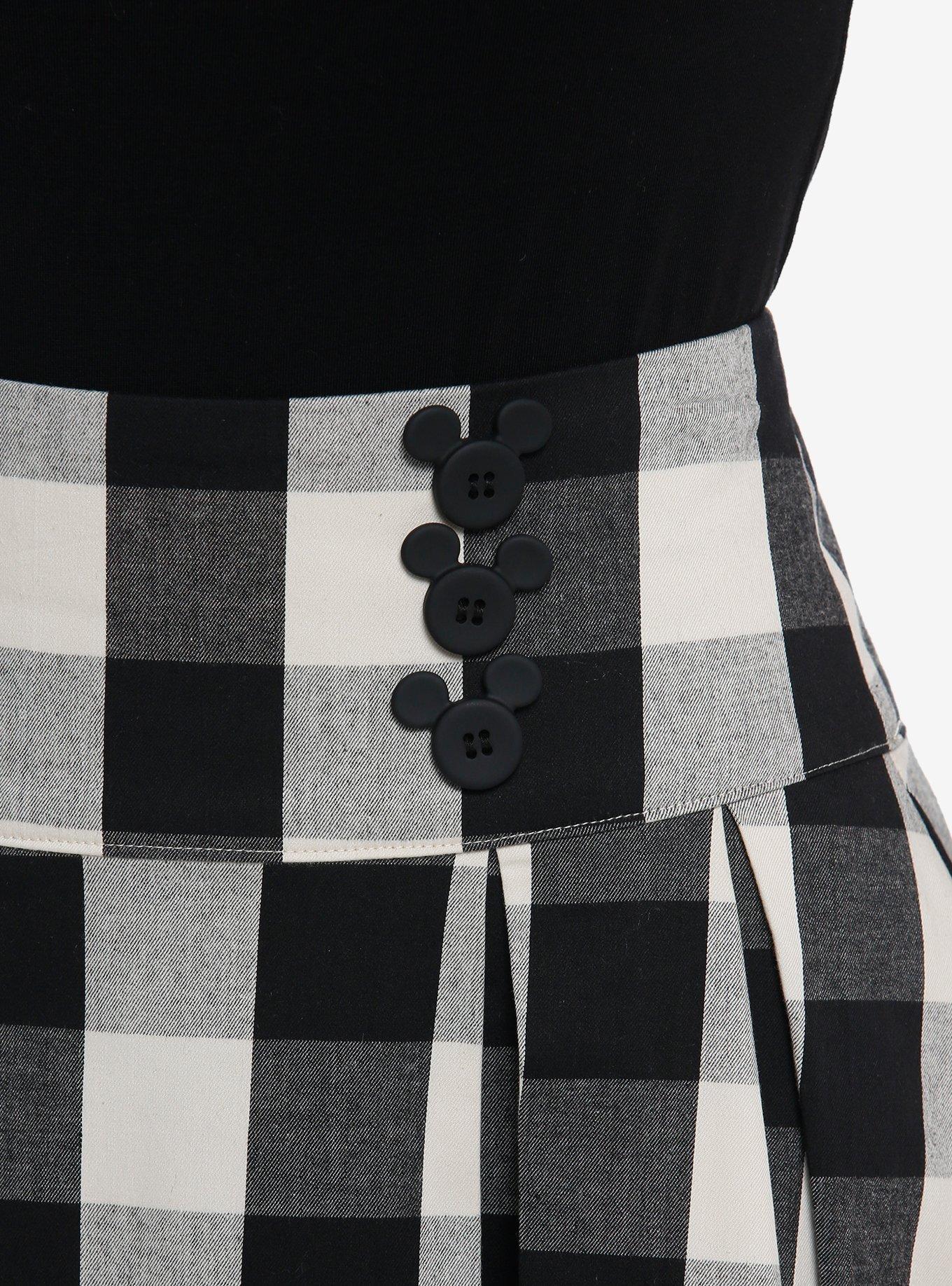 Her Universe Disney Mickey Mouse Checkered Retro Skirt Her Universe Exclusive, IVORY  BLACK, alternate