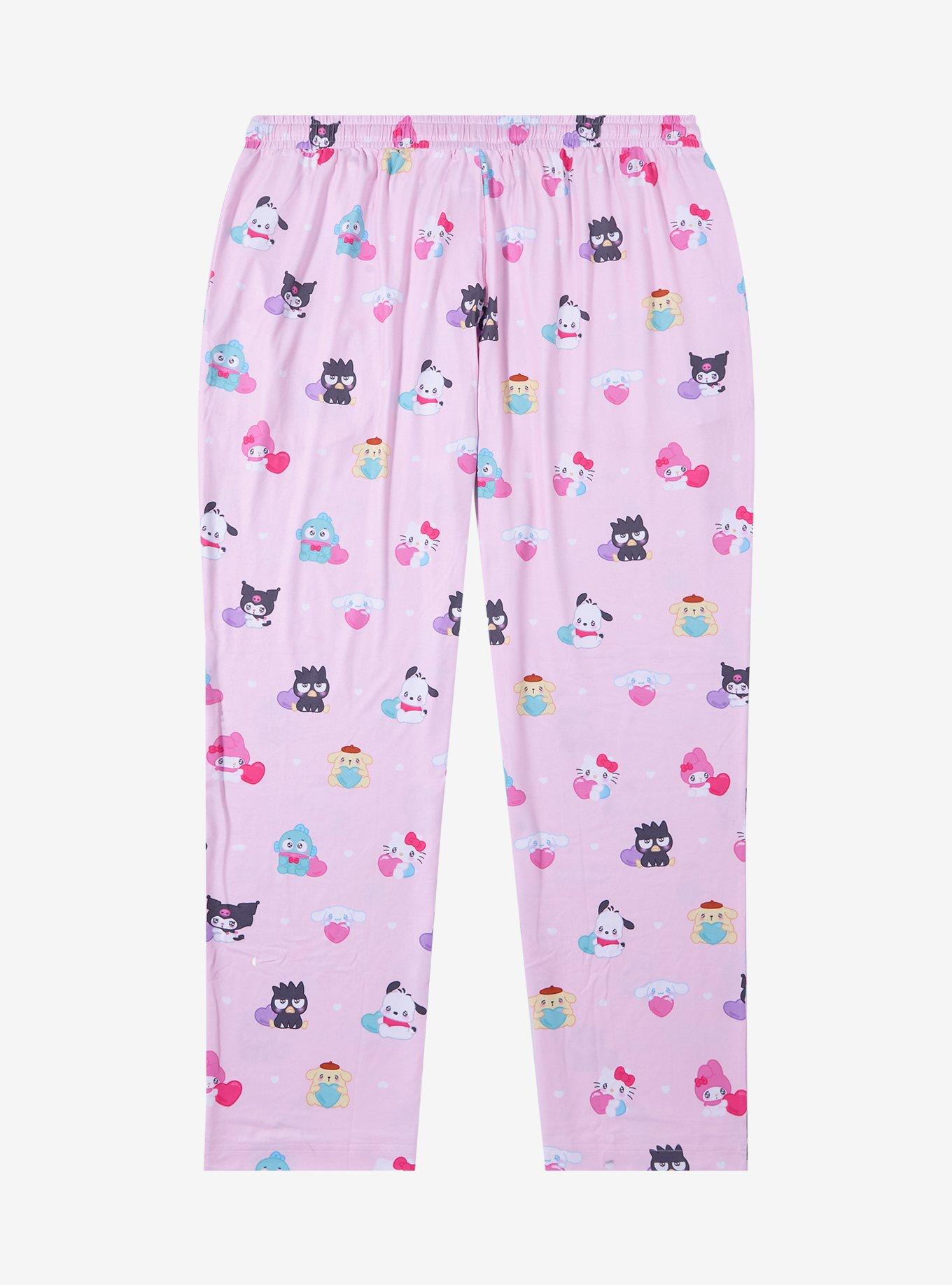 Sanrio Hello Kitty and Friends Emo Kyun Allover Print Plus Size Sleep Pants - BoxLunch Exclusive, PINK, alternate