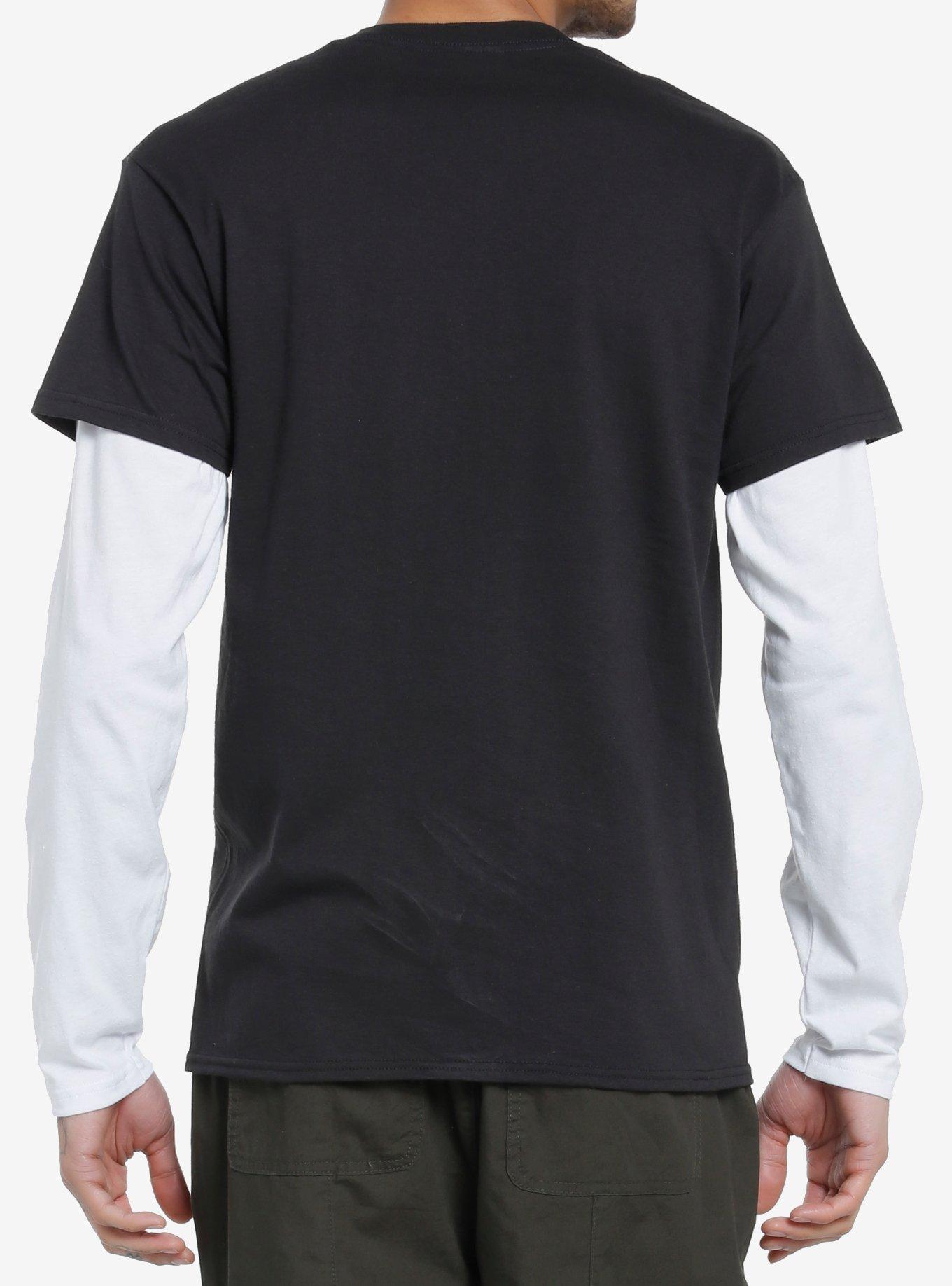 Social Collision Sacred Love Skeletons Oversized Twofer Long-Sleeve T-Shirt, , alternate